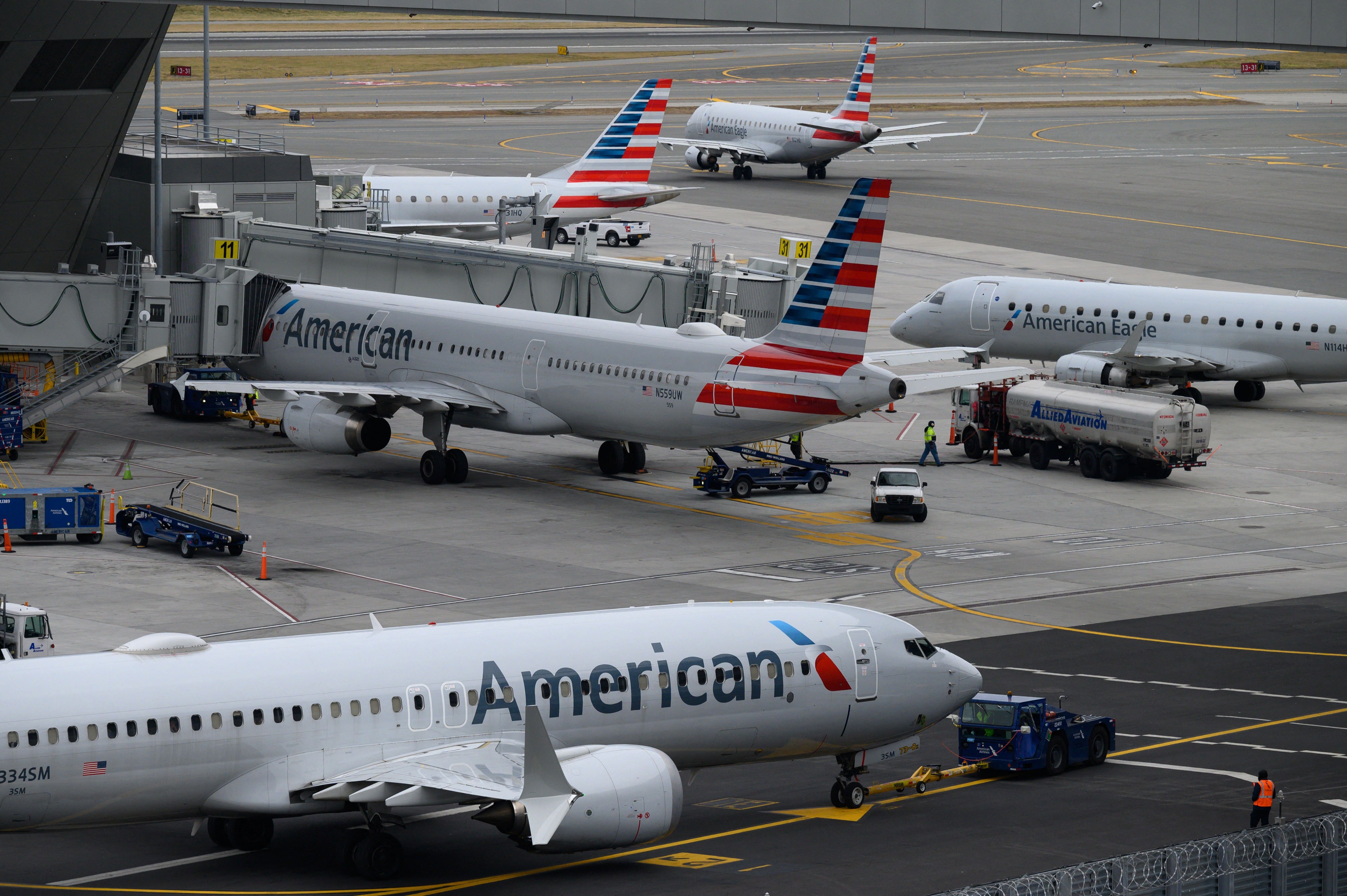 All American Airlines flights were temporarily grounded Tuesday after a nationwide IT outage