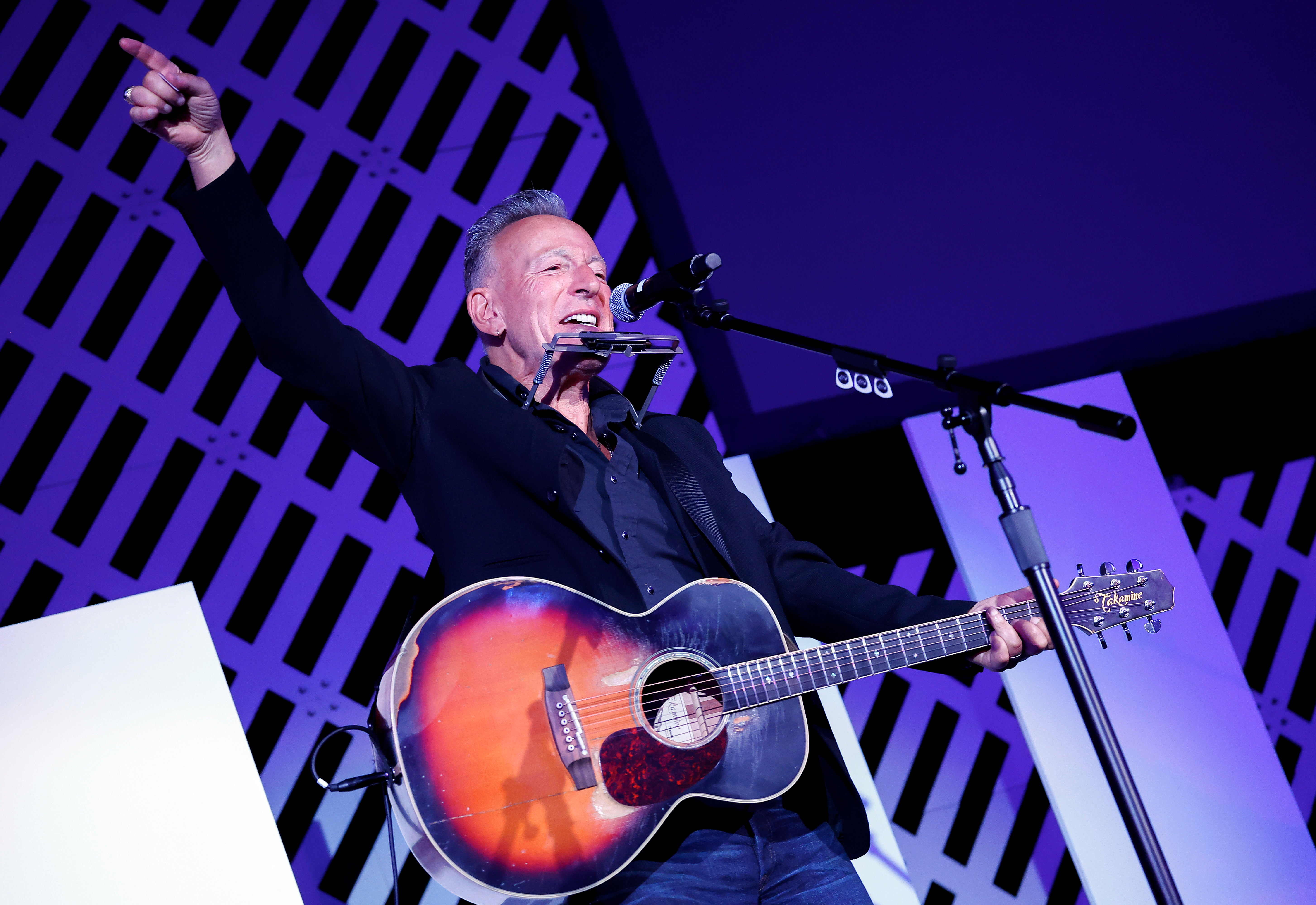 Bruce Springsteen performs the song “Streets of Minneapolis” after receiving the ACLU Ralph Ellison Award for Defenders of Civil Rights and Civil Liberties