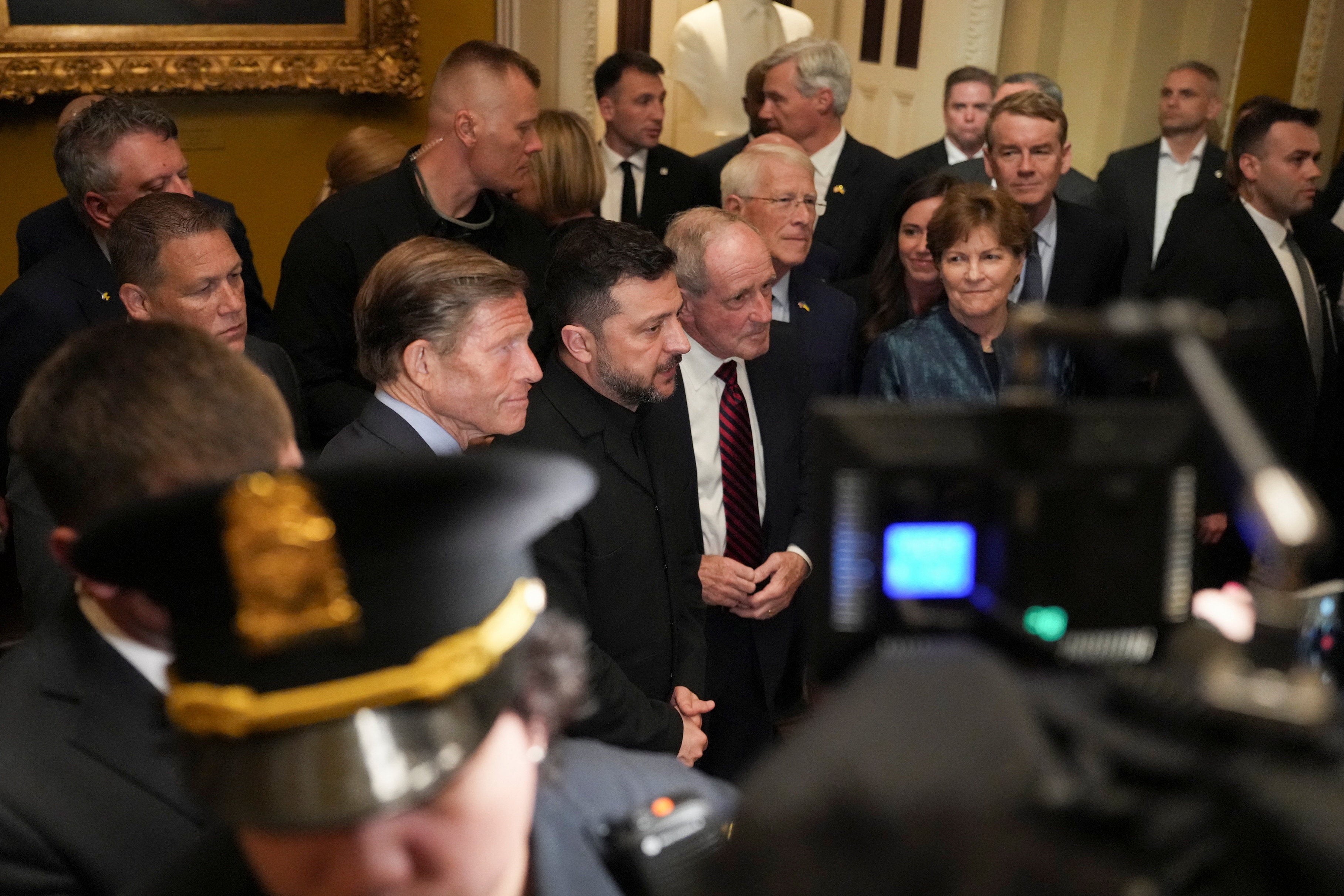 Speaking to reporters, Zelensky said the U.S. had followed through on their NATO promise