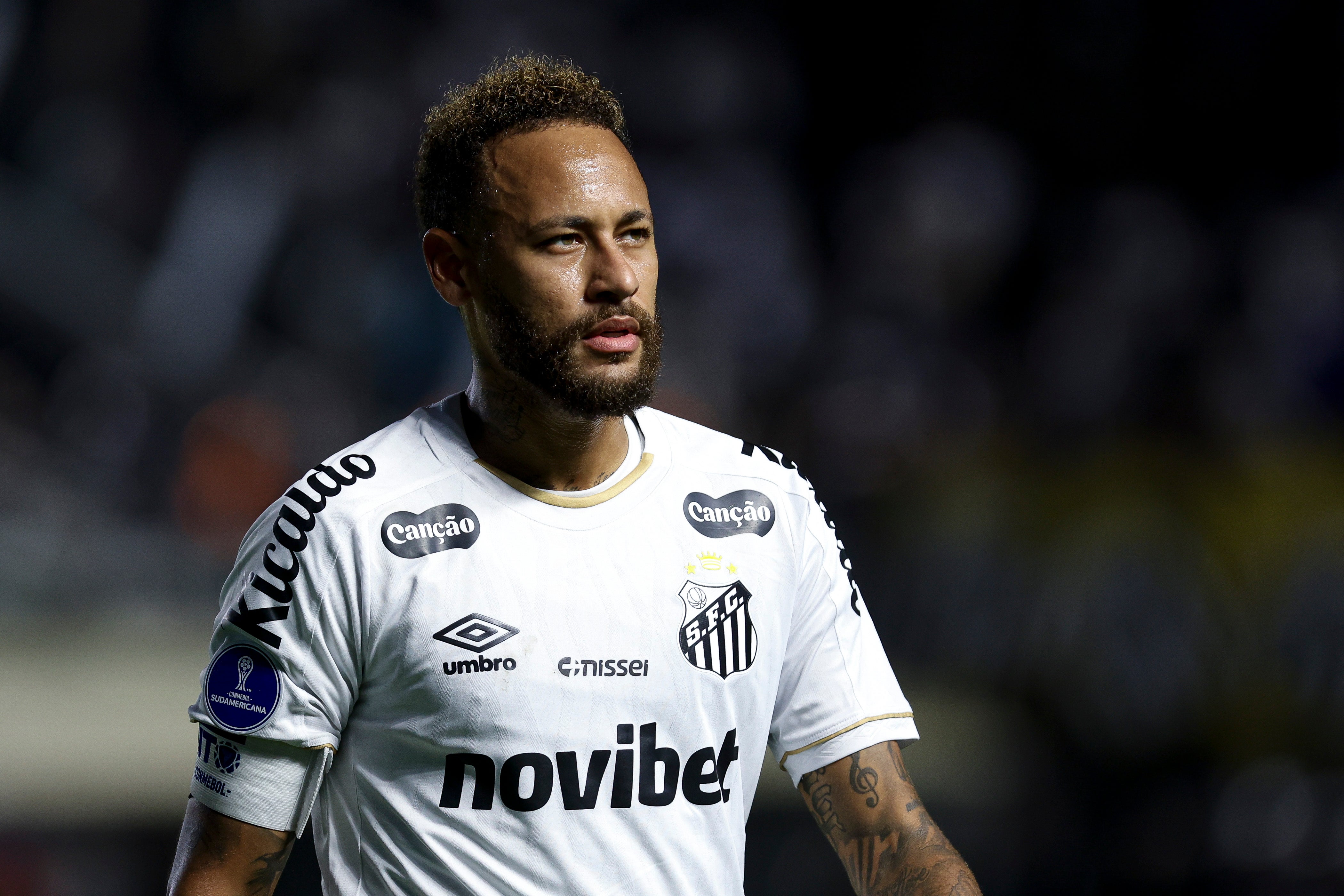 Neymar appeared to confirm his international retirement after playing for Santos on Tuesday