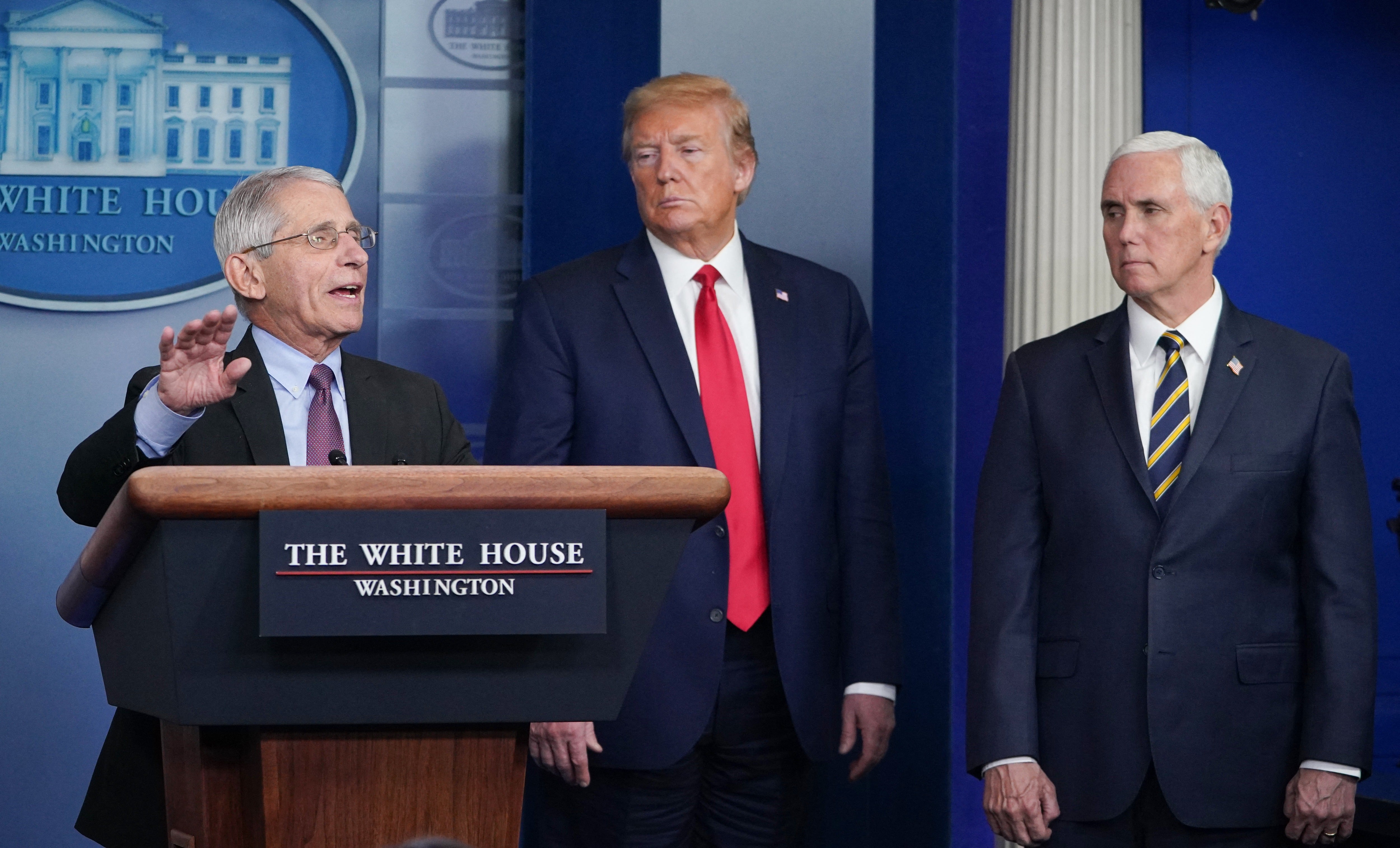 'I grew tired of him…he wanted to close everything down,' the president said of Fauci during a Fox News interview this week (AFP via Getty Images)