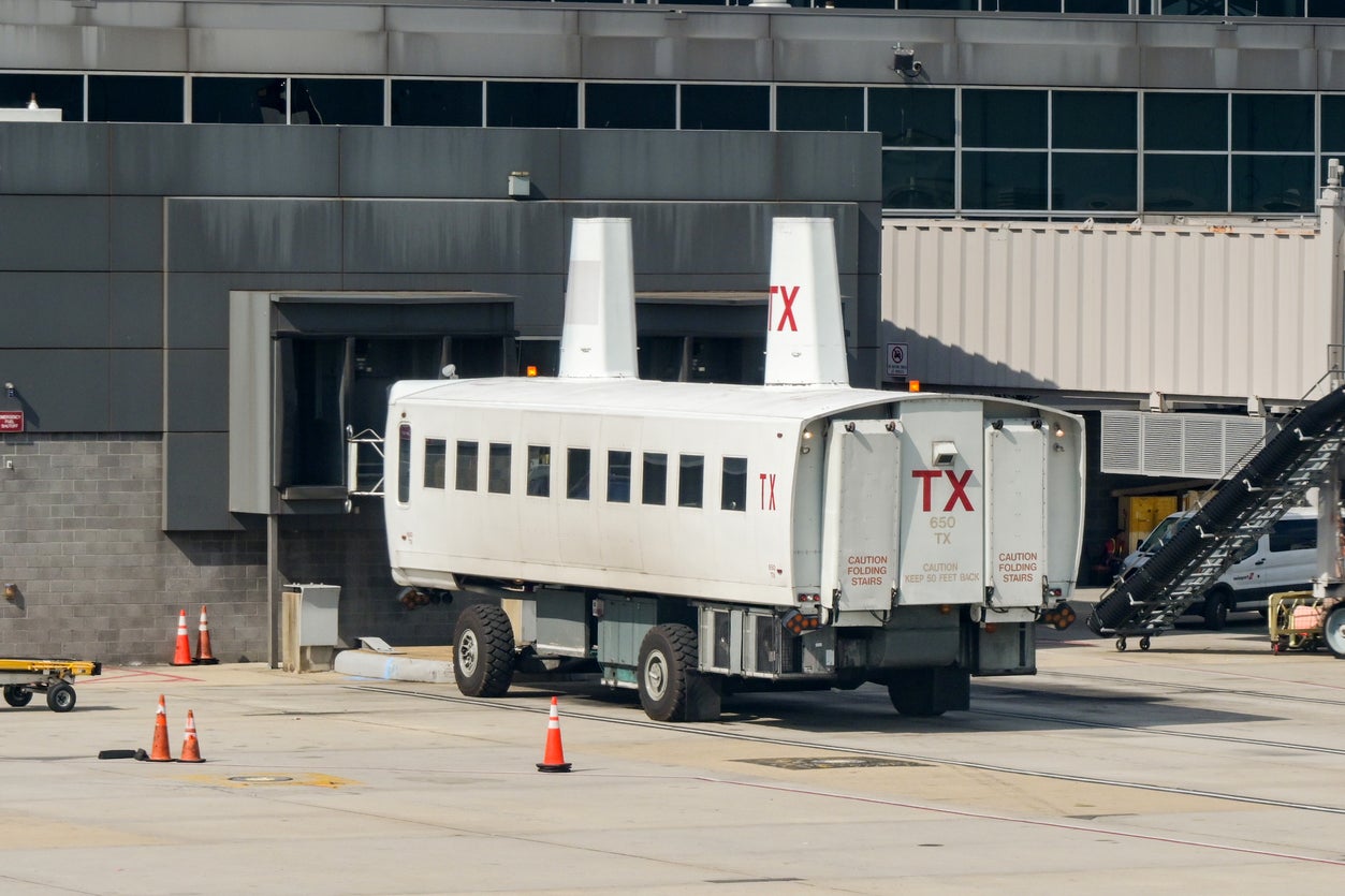 Trump is expected to announce that the $22.5 billion project will mark the end of the transport hub’s widely-loathed mobile lounges, used for shuttling passengers (Getty/iStock)