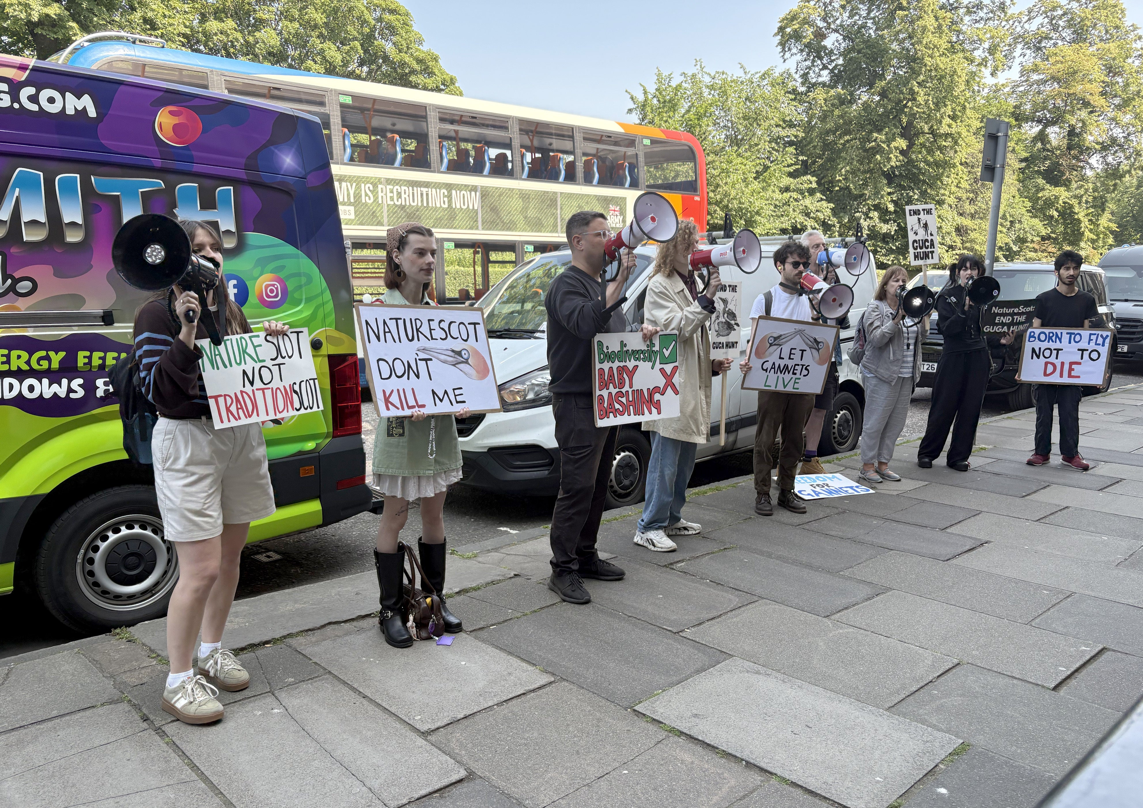 A group of campaigners protested in March (PA) (PA Wire)