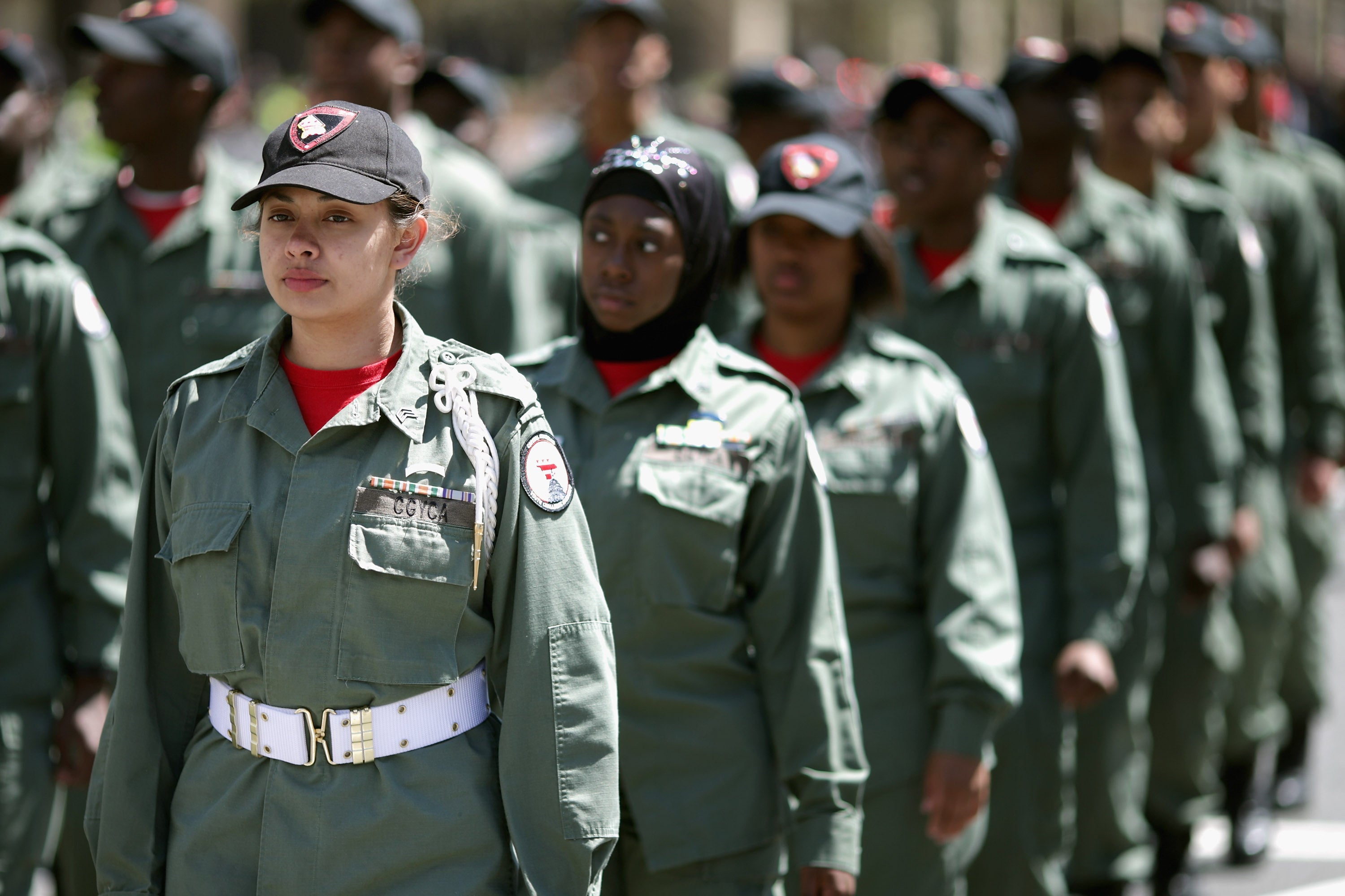 The cadets were at the Capital Guardian Youth Challenge Academy in Laurel, Maryland, on Sunday when first responders were called (file photo)