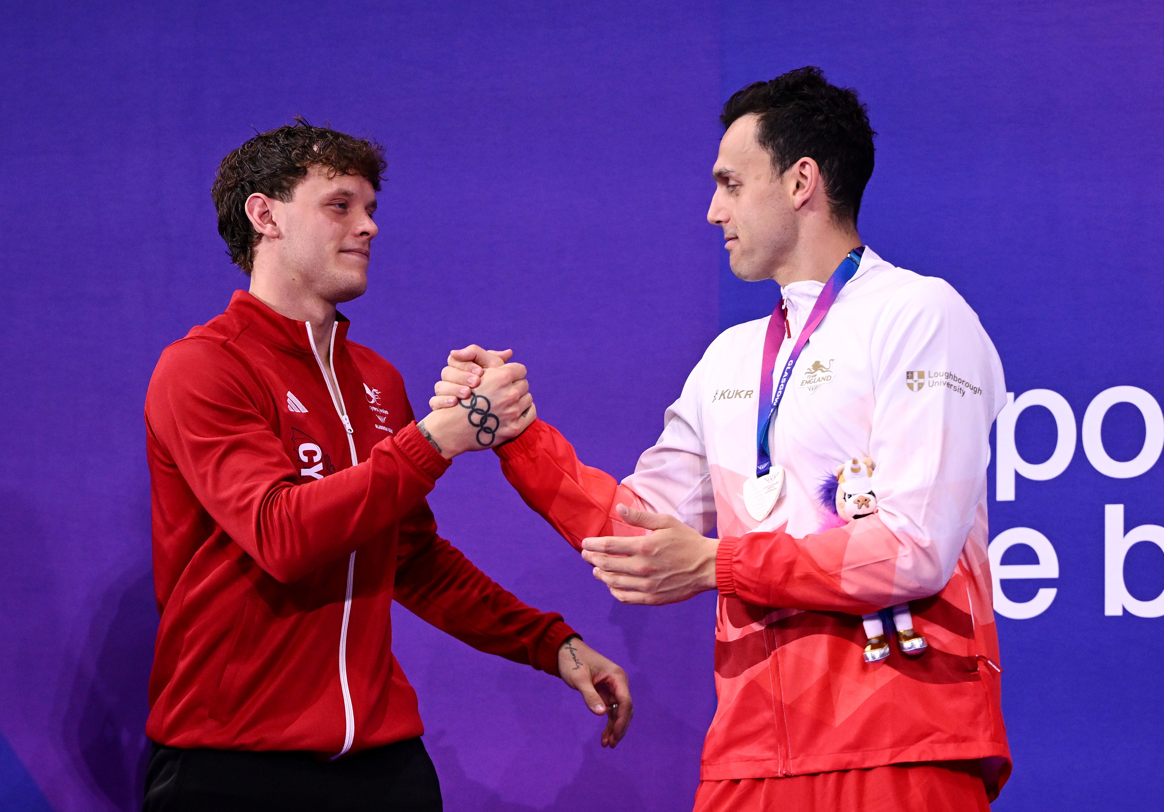 Guy, left, and Richards, training partners and friends, embraced at the end but it was hardly jubilant
