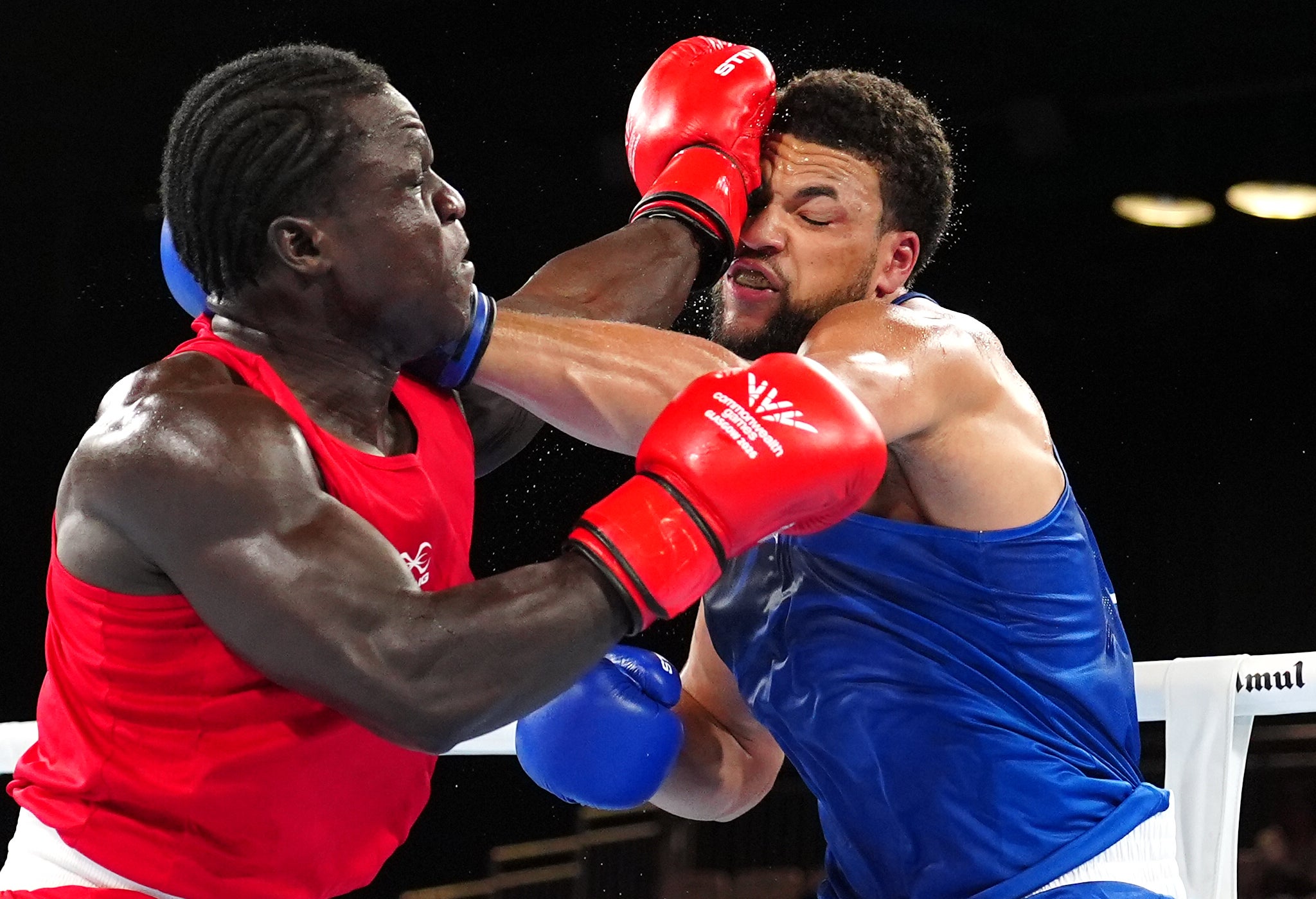 Aziz Abdul (left) was left raging after his defeat to Damar Thomas (Jane Barlow/PA)