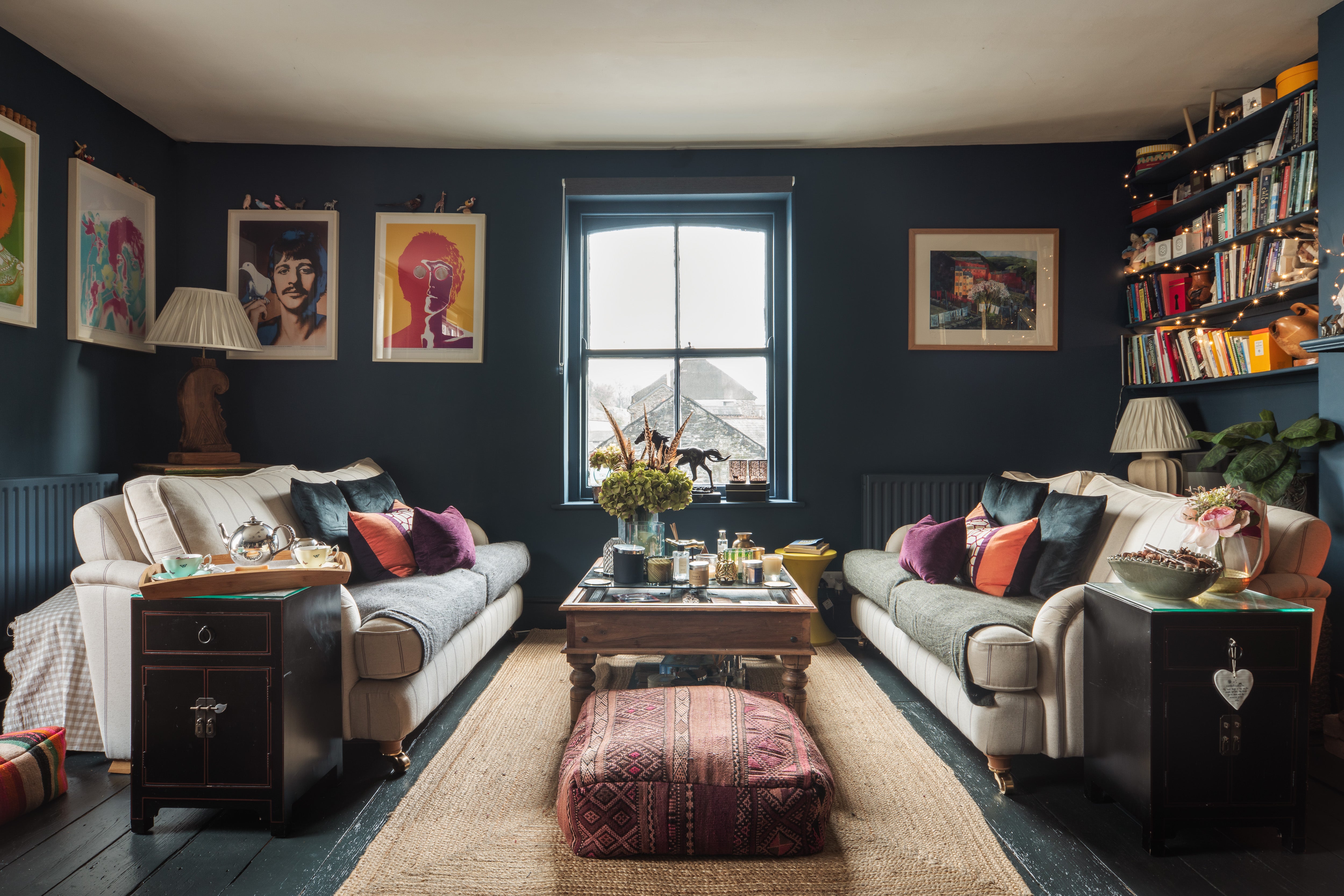 Drawing room at One Drake Road (VisitEngland)
