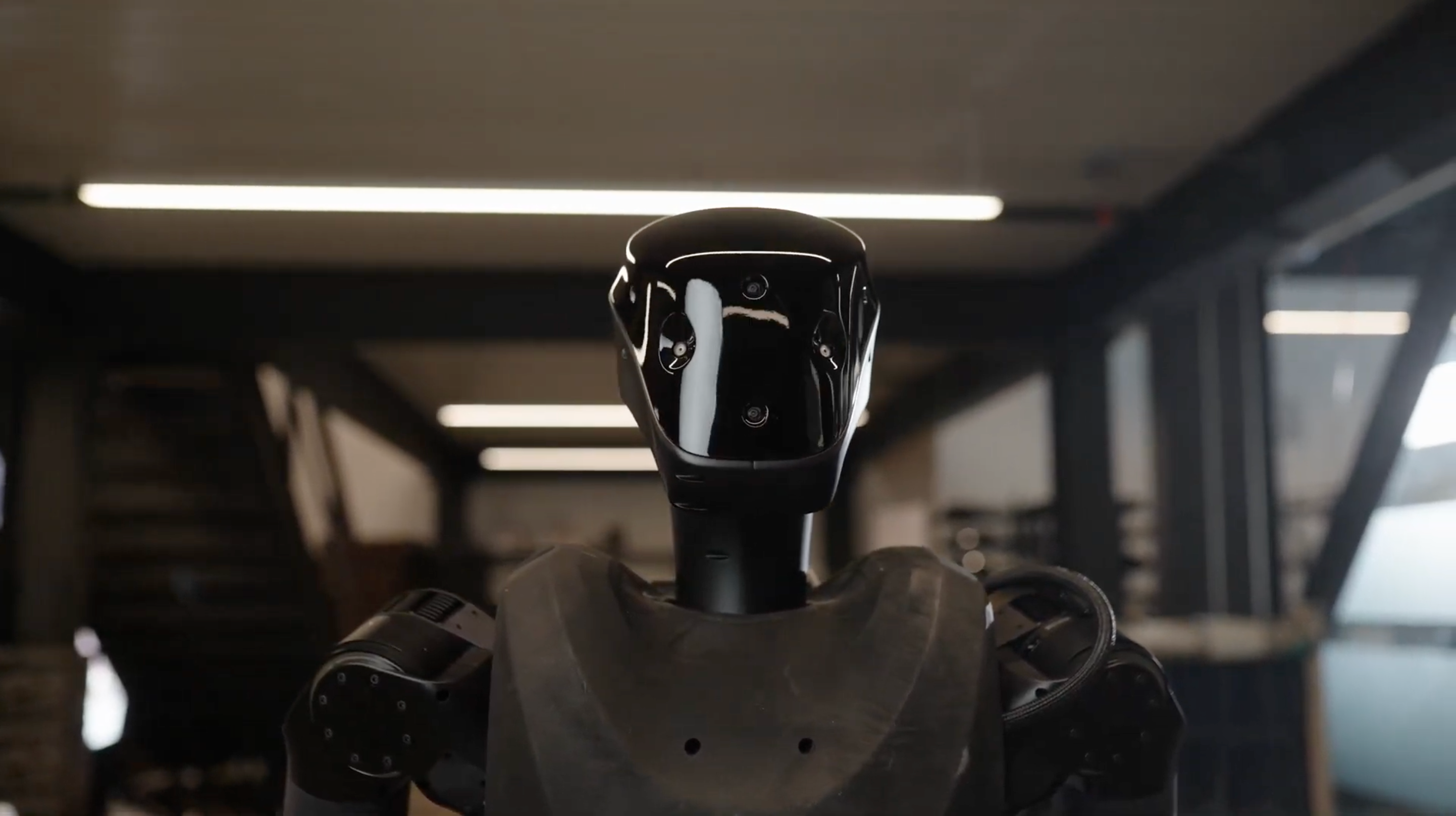 Foundation’s core offering is Phantom, an all-black, roughly six-foot tall humanoid robot with a sleek face shield
