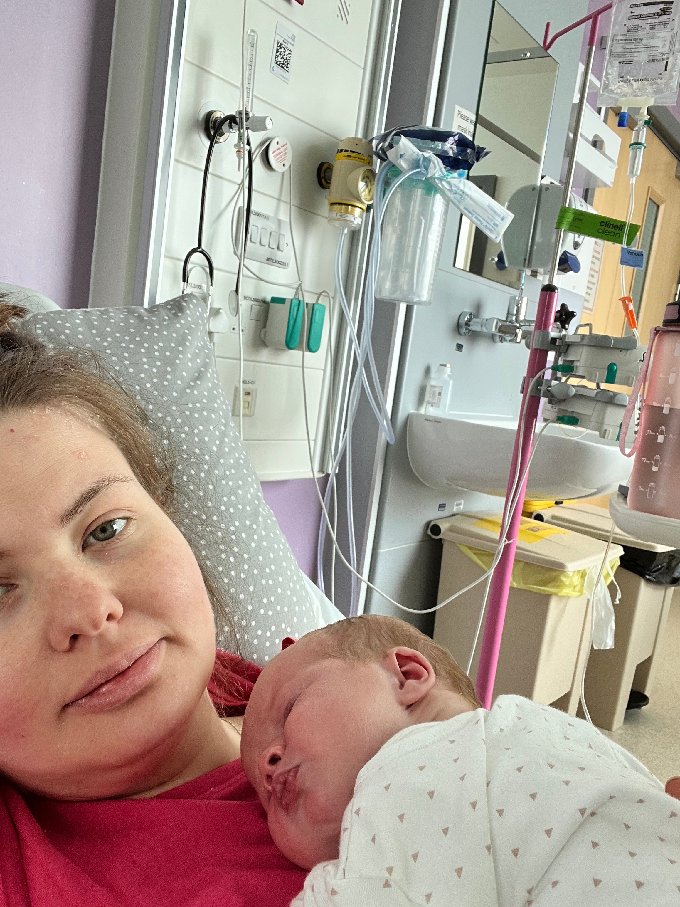 Rebecca in hospital with her daughter (Collect/PA Real Life)