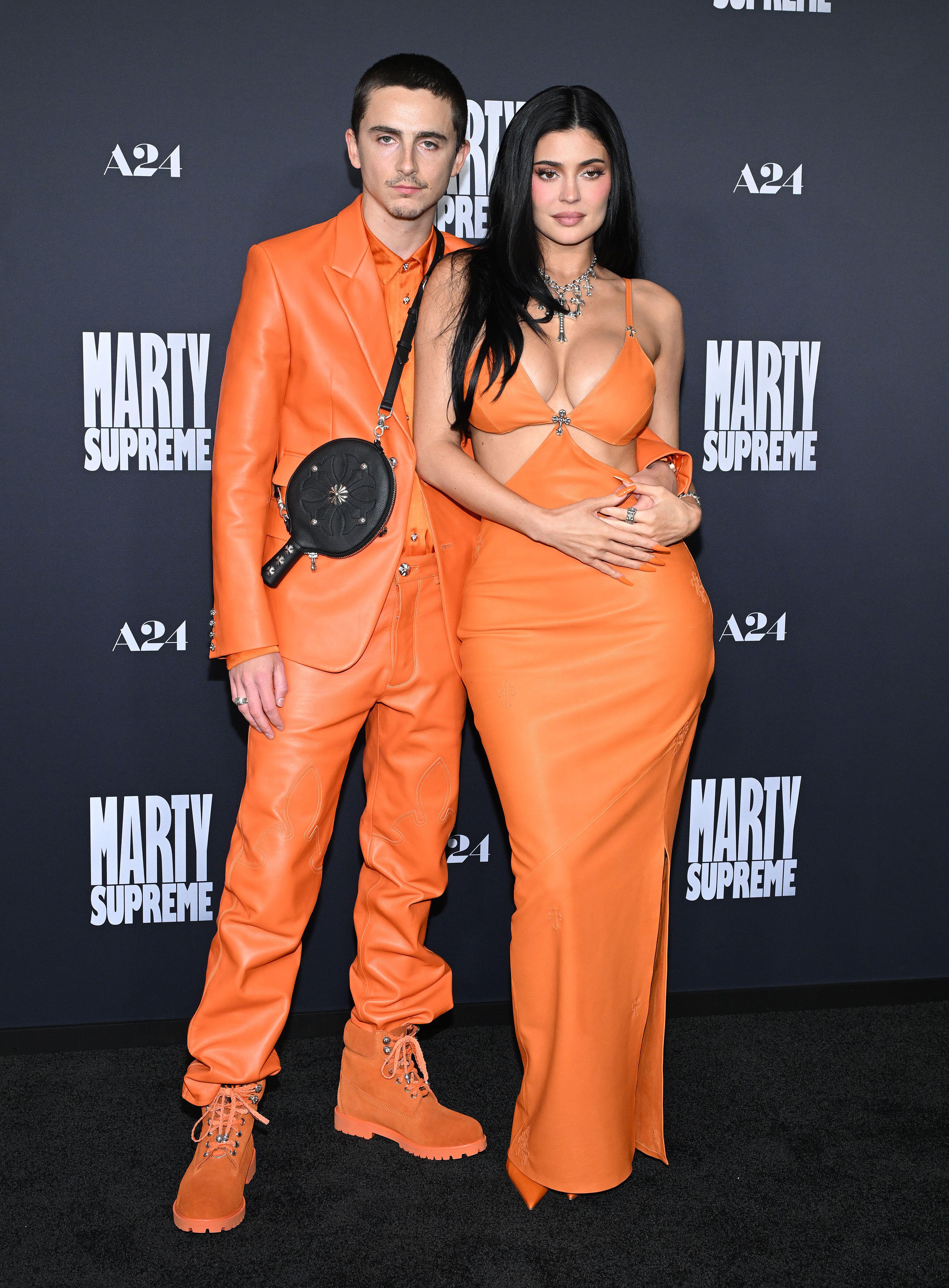Timothee Chalamet and Kylie Jenner at the LA premiere for Chalamet’s film Marty Supreme (Alamy/PA)