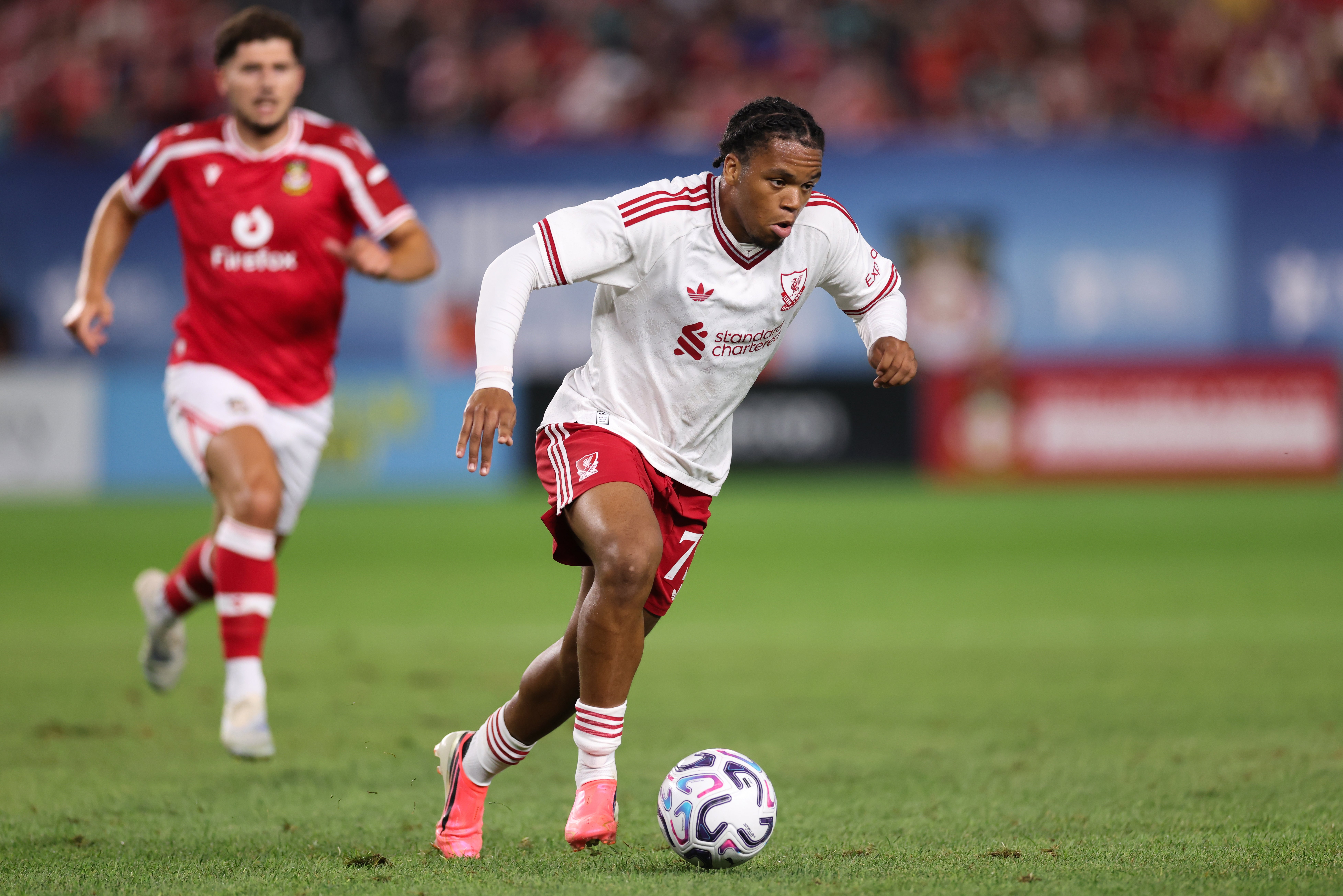 Rio Ngumoha impressed off the right against Wrexham
