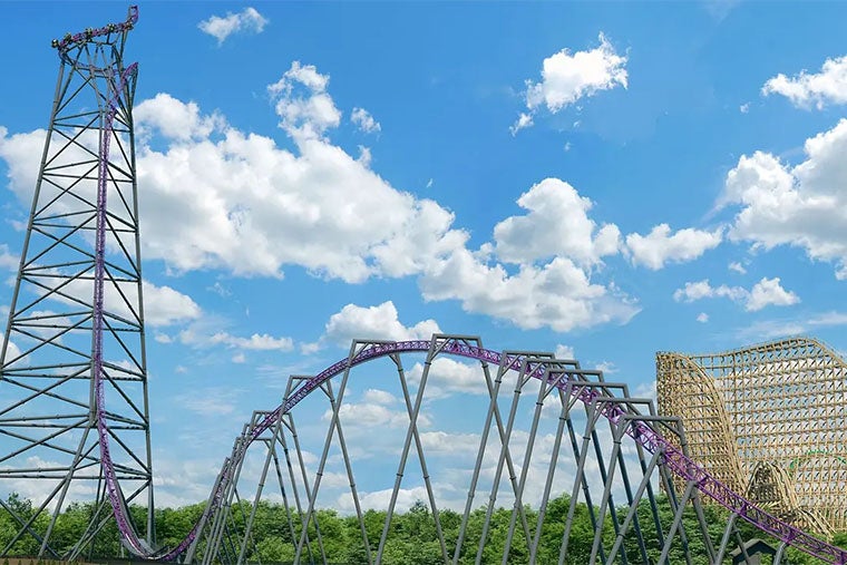 A projection of what the rollercoaster will look like