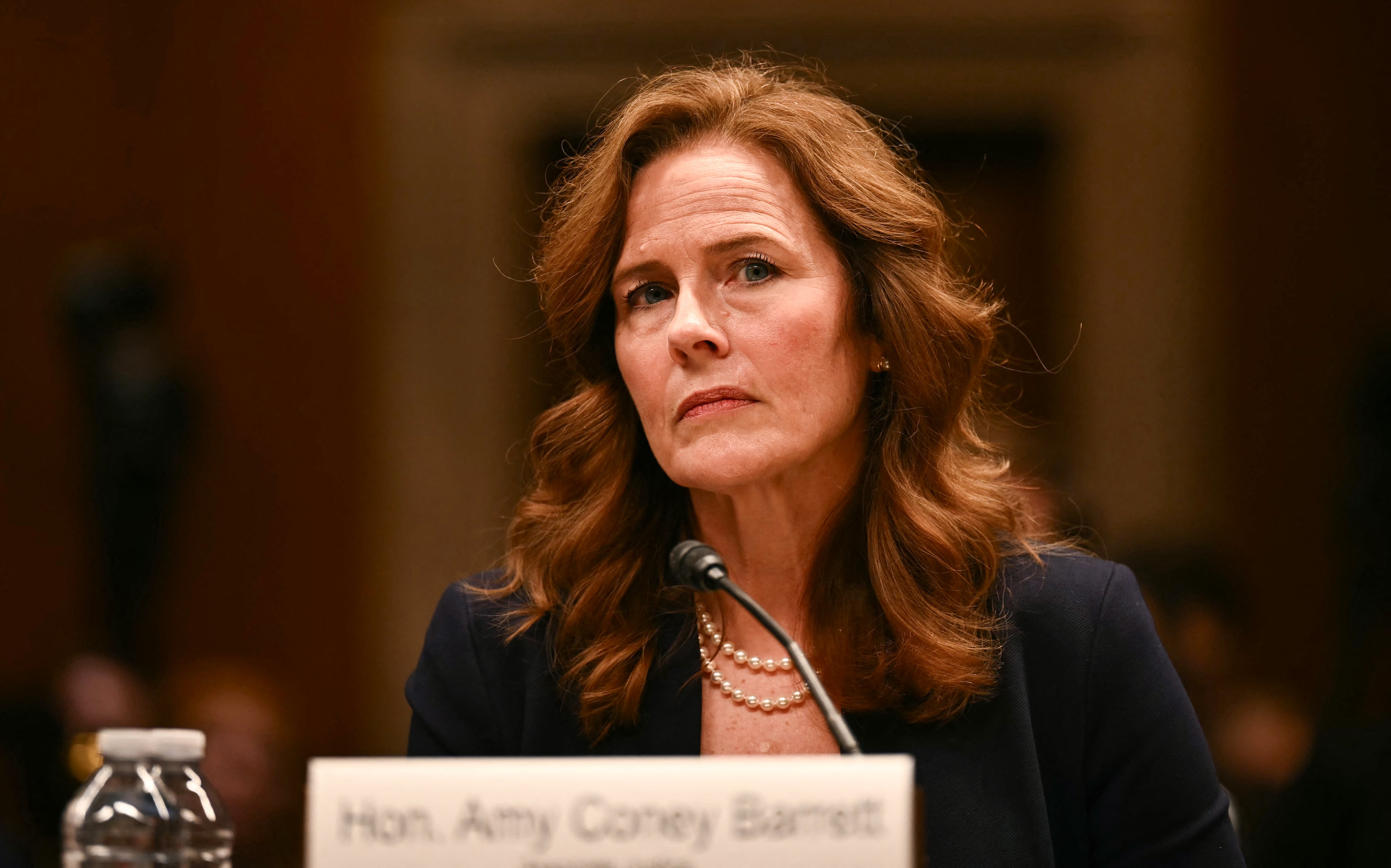 Supreme Court Justice Amy Coney Barrett told Congress earlier this month that the threat level she and other federal judges face is ‘very high’ amid the highly-charged political atmosphere