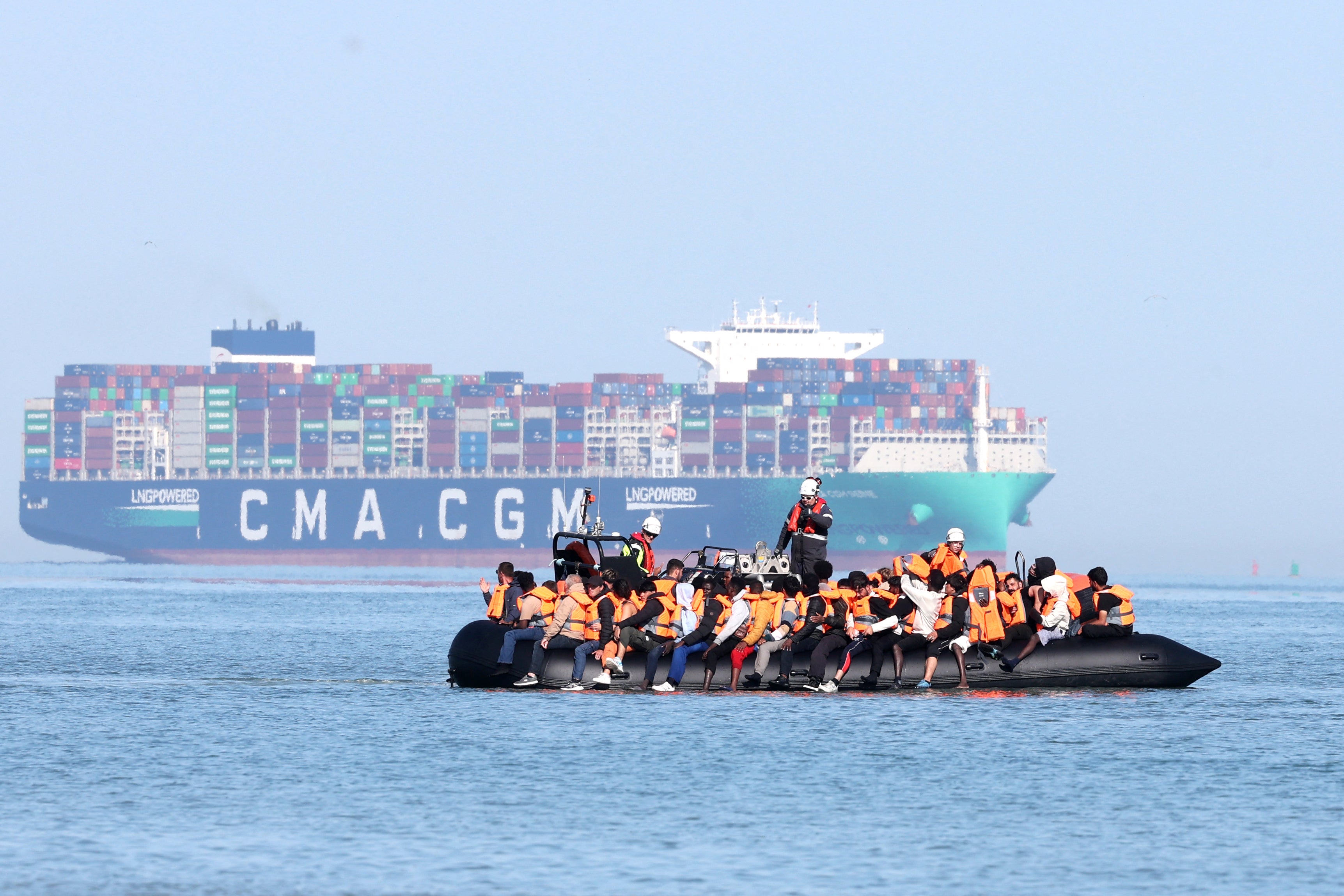 Three people die attempting to cross English channel on migrant &lsquo;taxi-boat&rsquo; 
