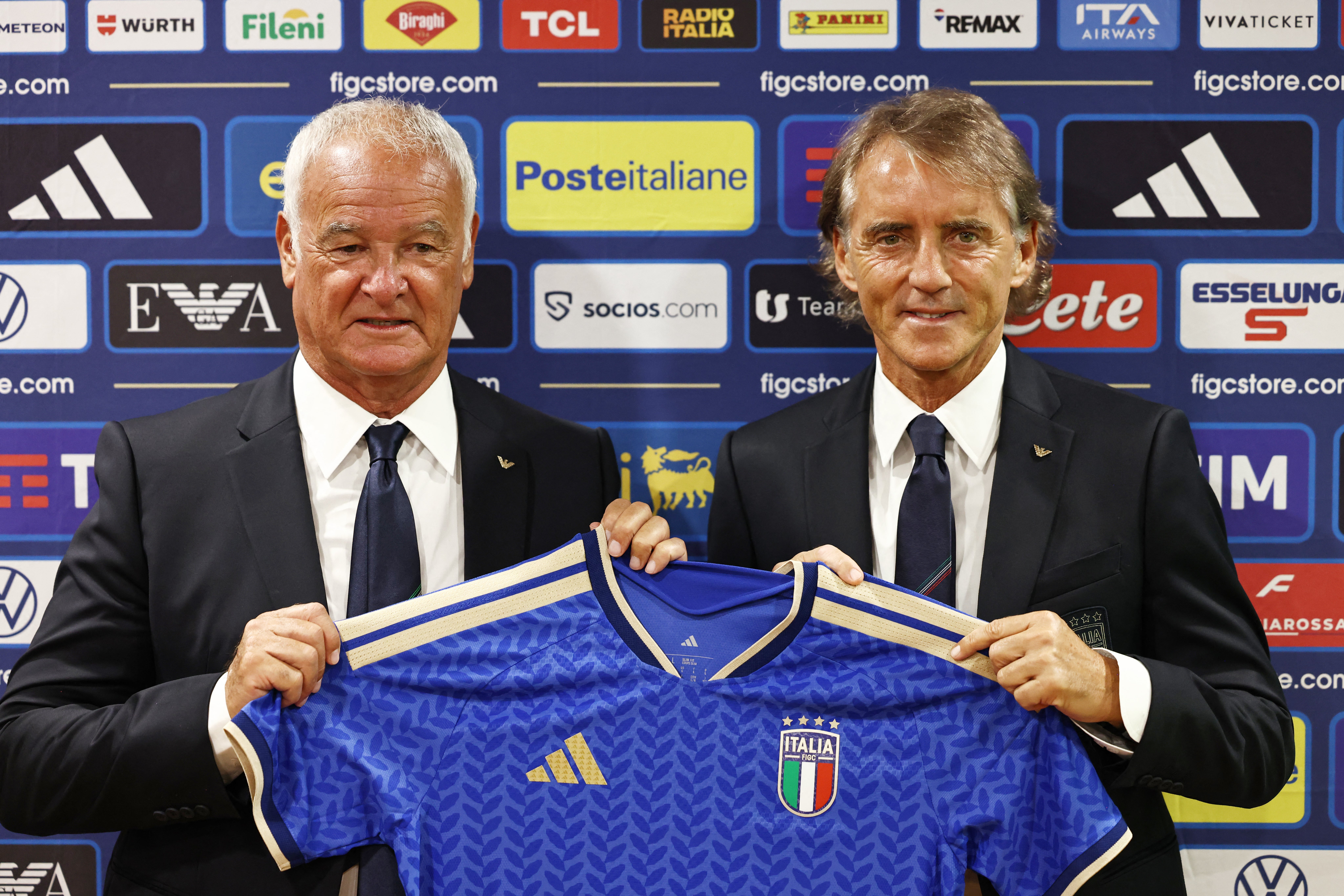 Roberto Mancini has been appointed alongside Claudio Ranieri, who arrives as Italy technical director