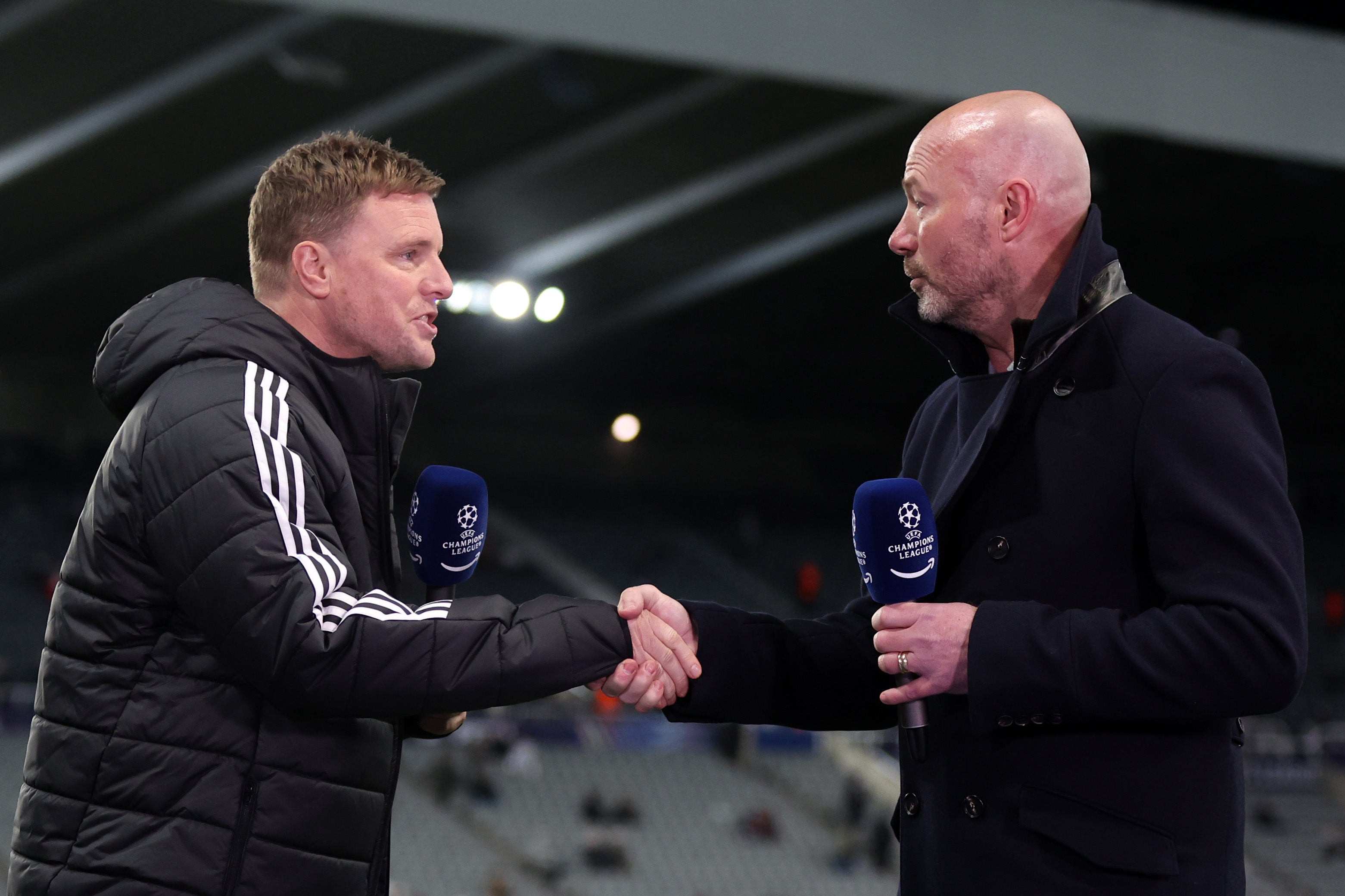 Alan Shearer (right) was left baffled by Eddie Howe's exit (Getty)