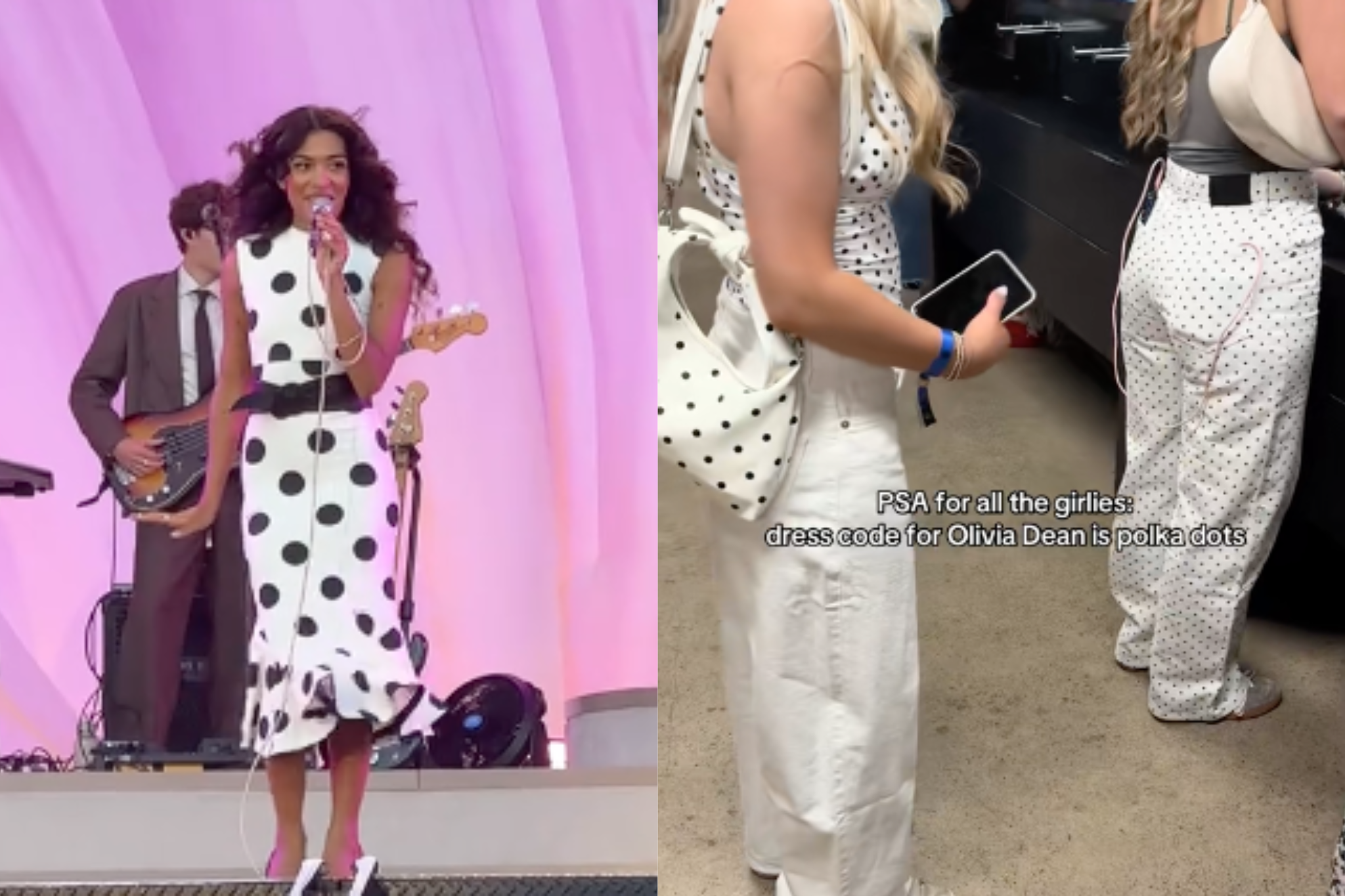 ’I wore them just for you’ Olivia Dean in polka dots in Dublin after her fans made them their uniform