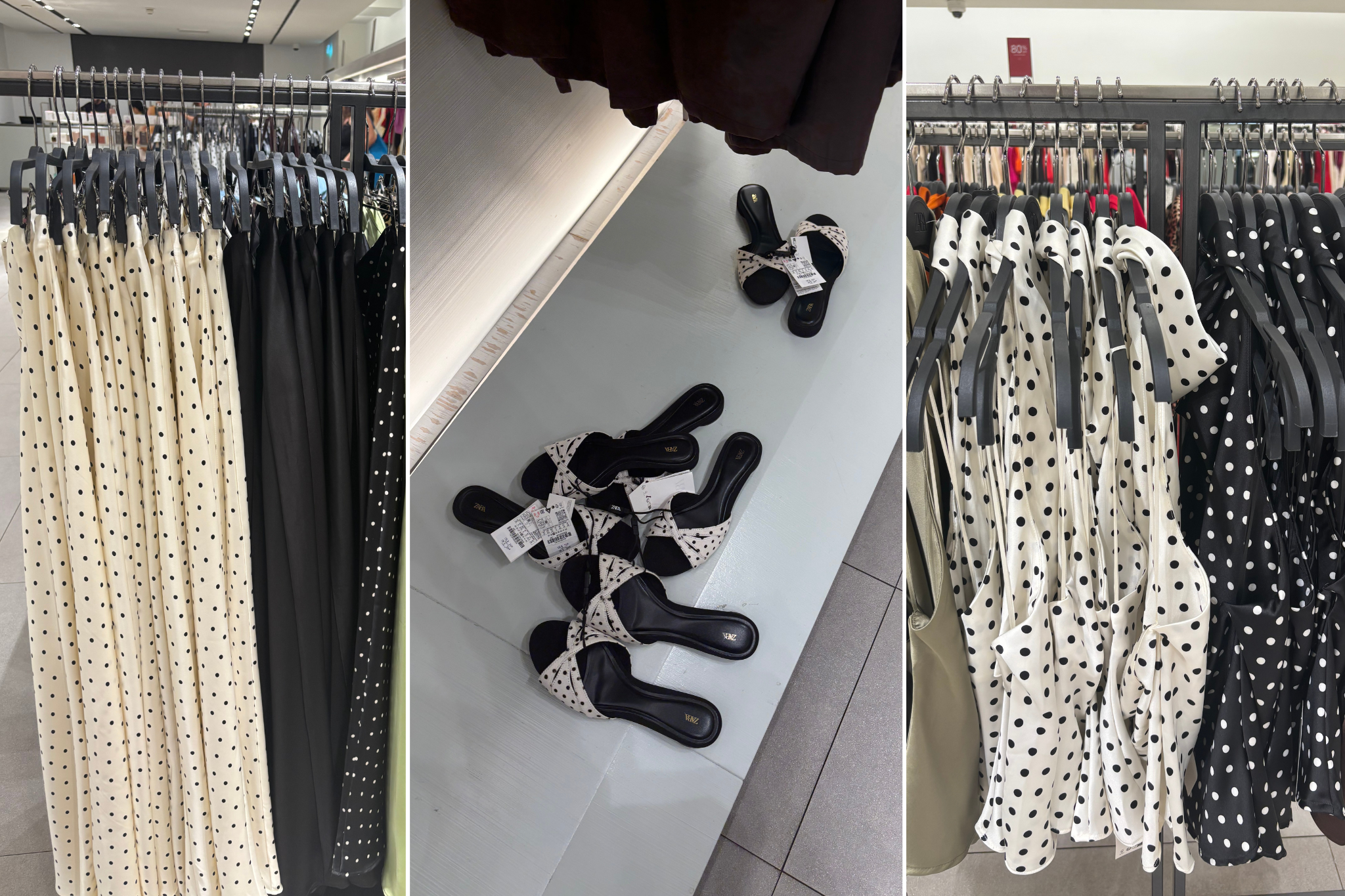 Seeing spots: The pattern is on almost every type of clothing and accessory in Zara