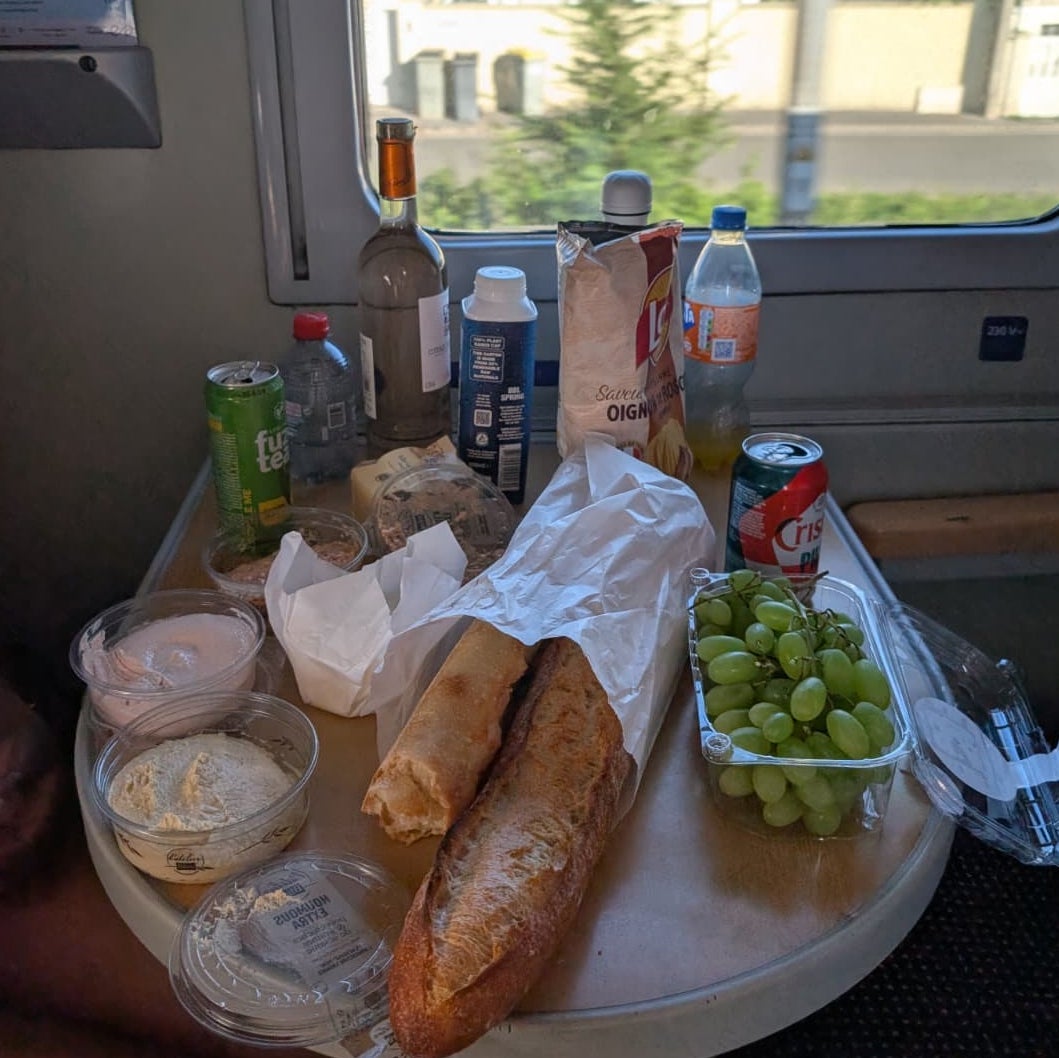 Remember to pack snacks before you board the train (Supplied)