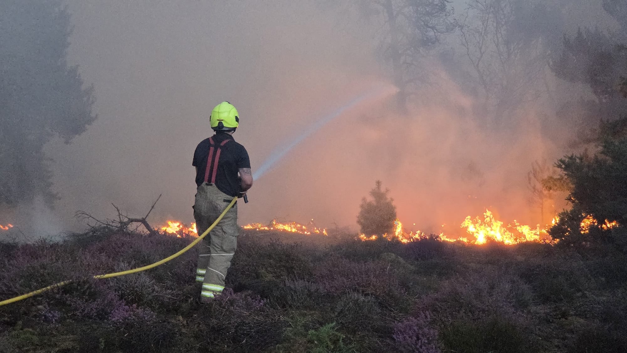 Fire crews are working flat out (PA)