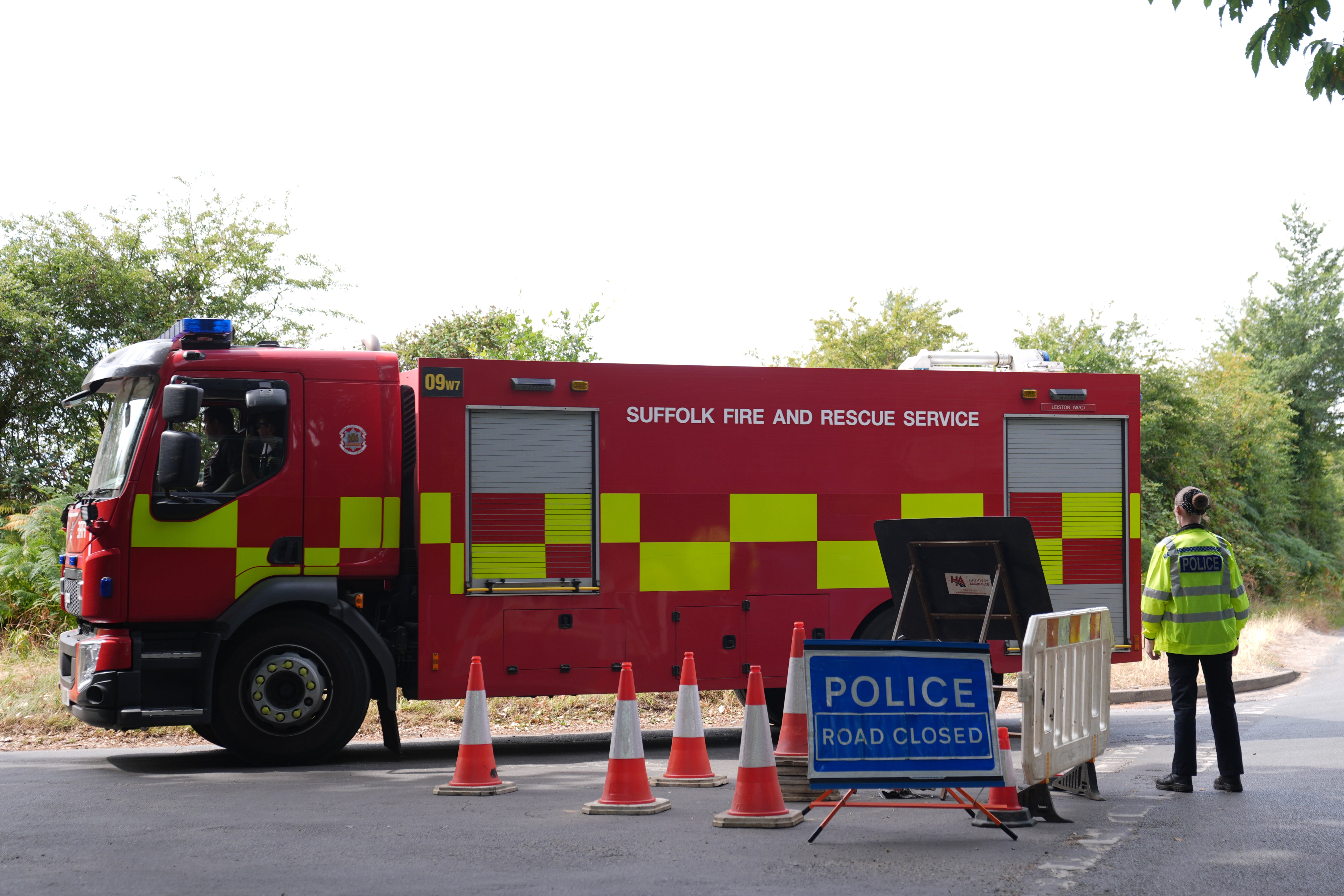 Fire crews are at Dunwich Heath (PA)