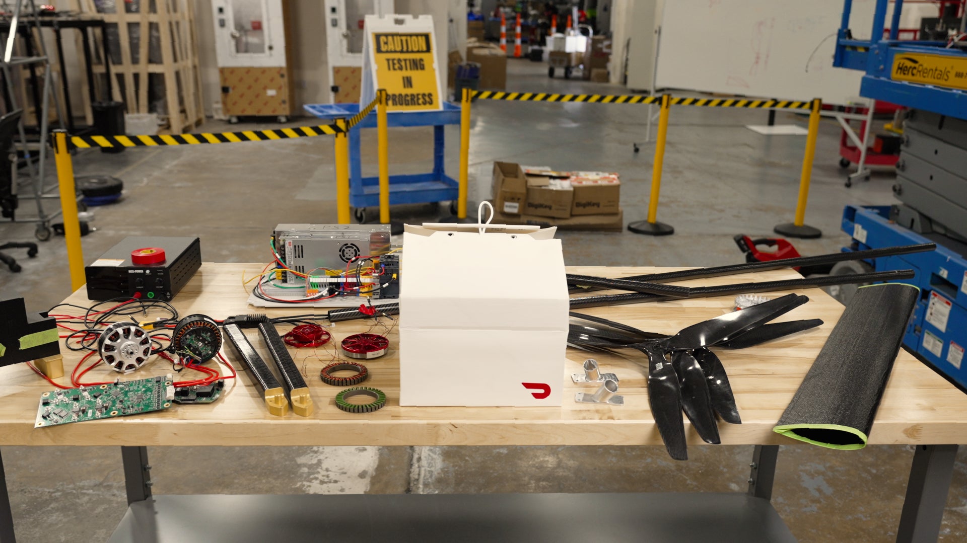 More details on when and where DoorDash Air drone (pictured in production) deliveries will launch will be announced in September