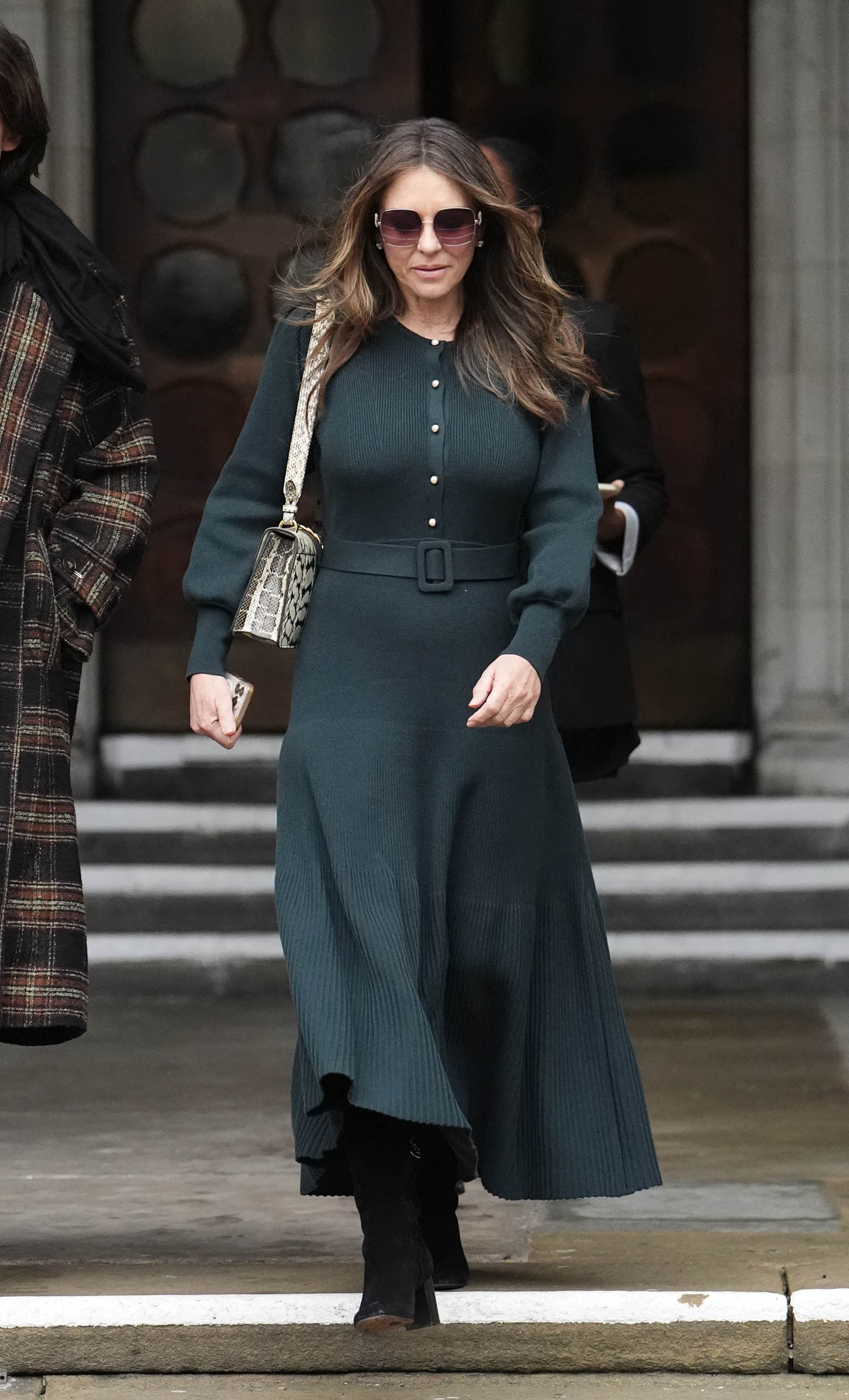 Liz Hurley attends one of the court hearings