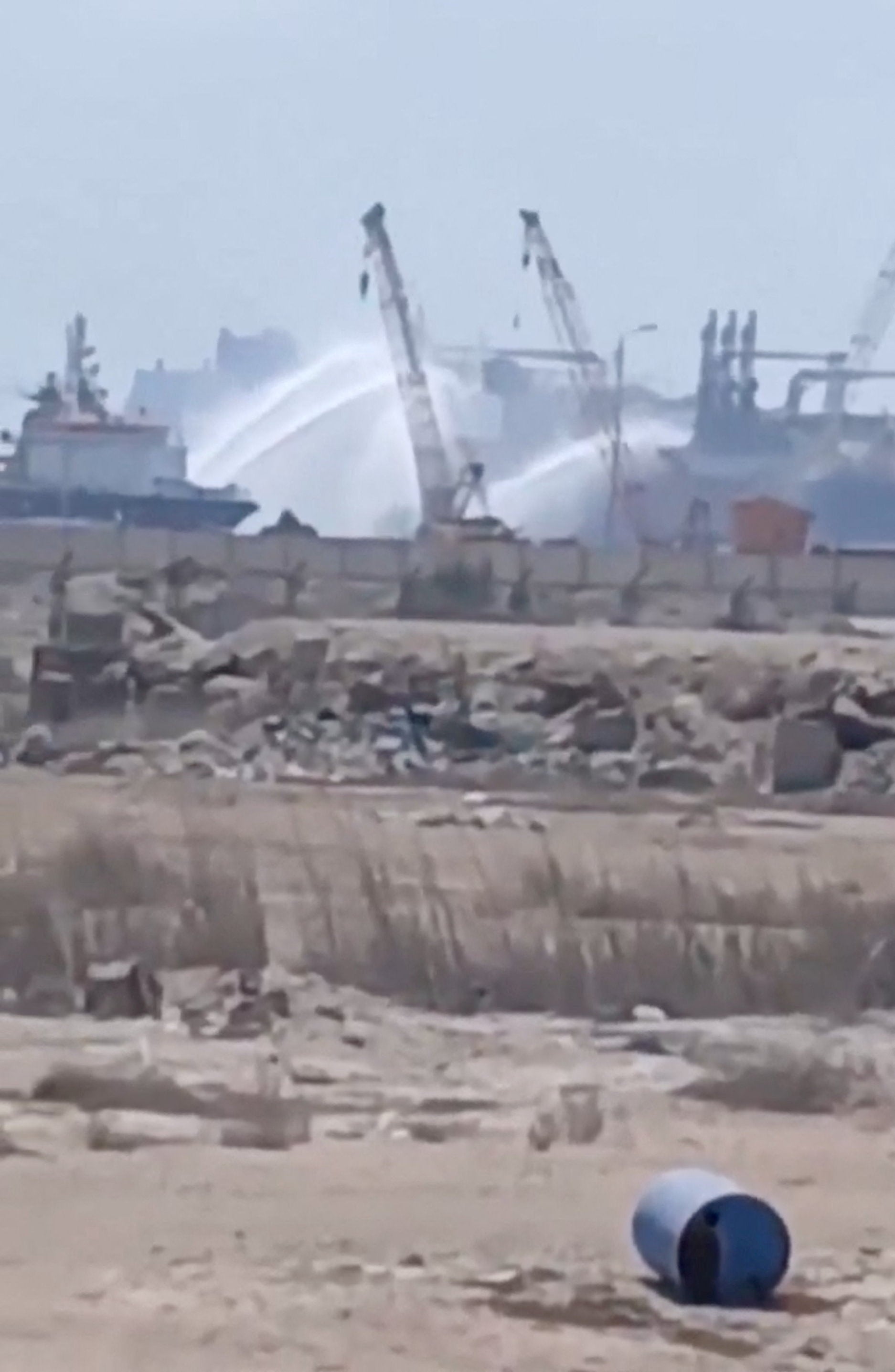 independent.co.uk - Mohamed Ezz - Egypt confirms drone attack caused fire on gas tankers near Suez Canal