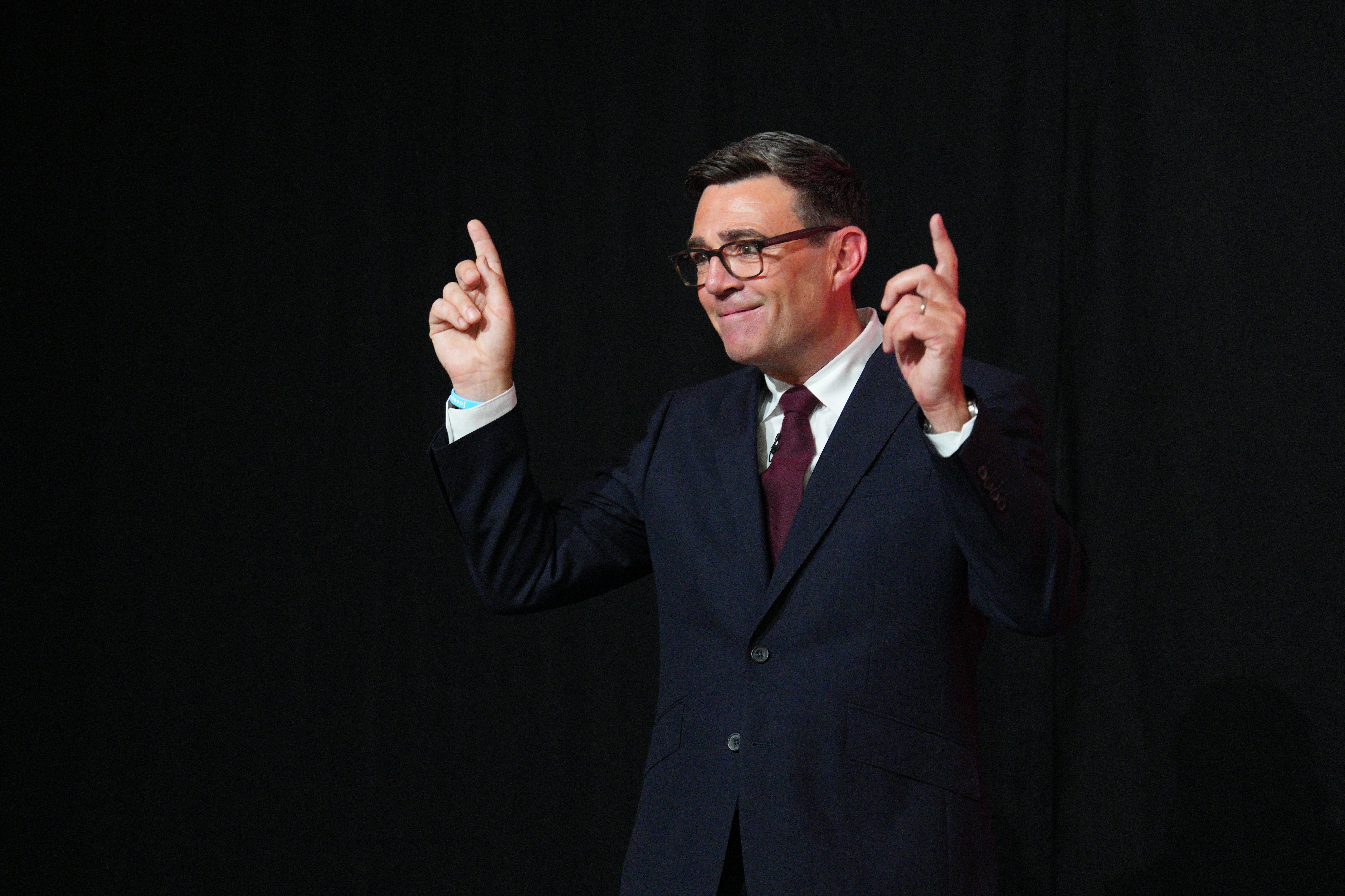 Burnham brought out the finger pointing dance moves as he was crowned Labour leader