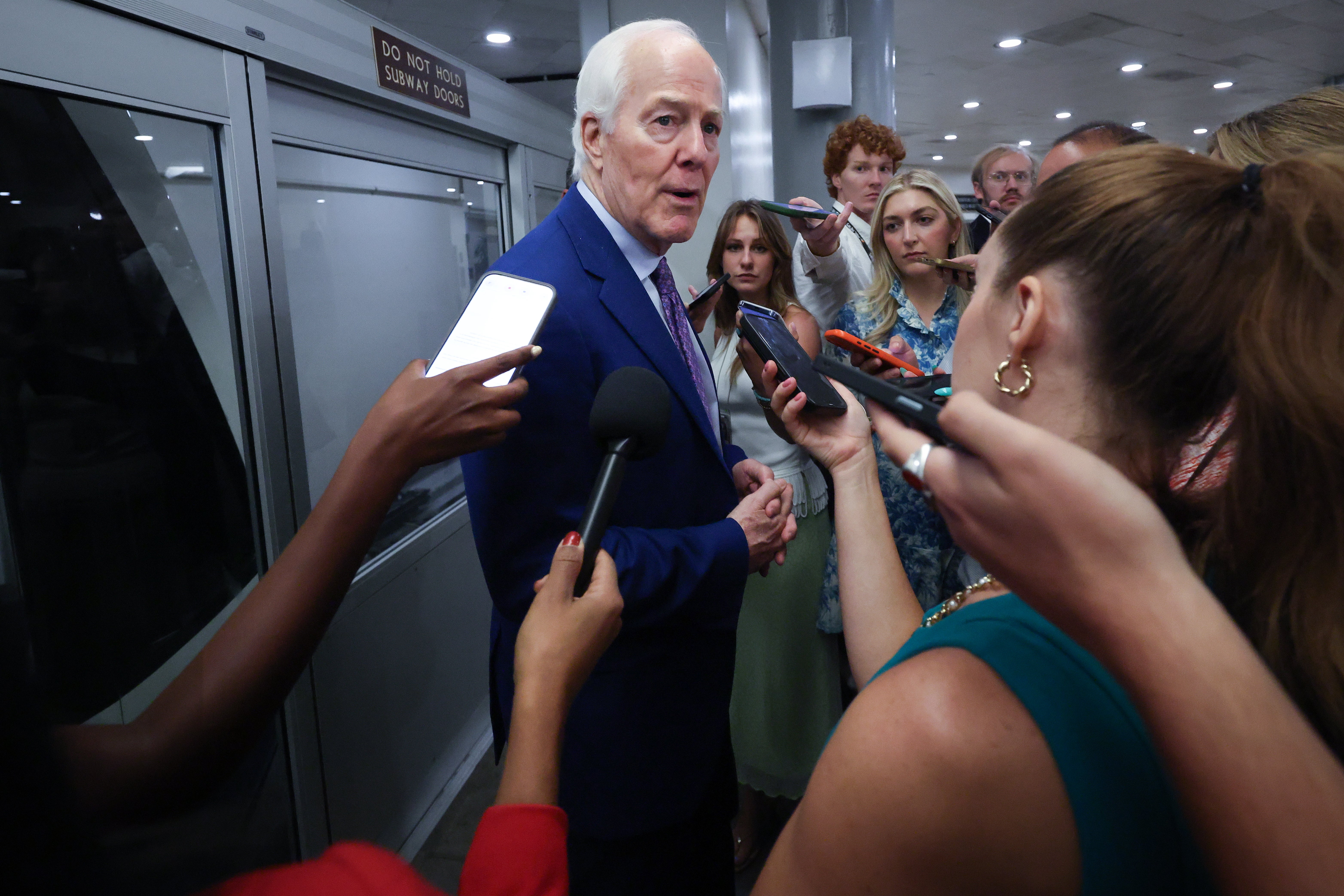 John Cornyn warned reporters that he and Tillis were not the only Republicans willing to stand up to Trump over the 'slush fund'