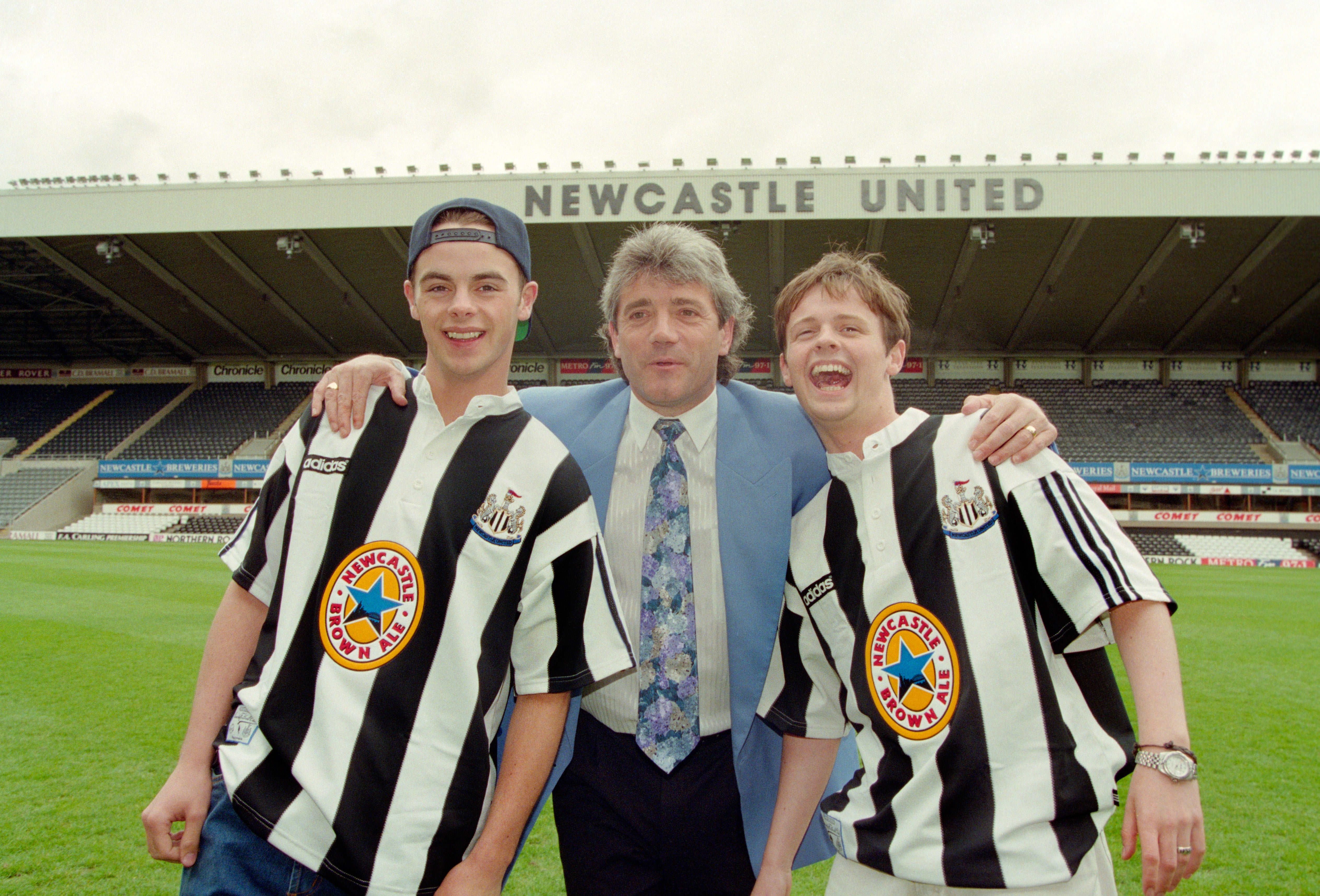 Ant and Dec with Kevin Keegan in 1995