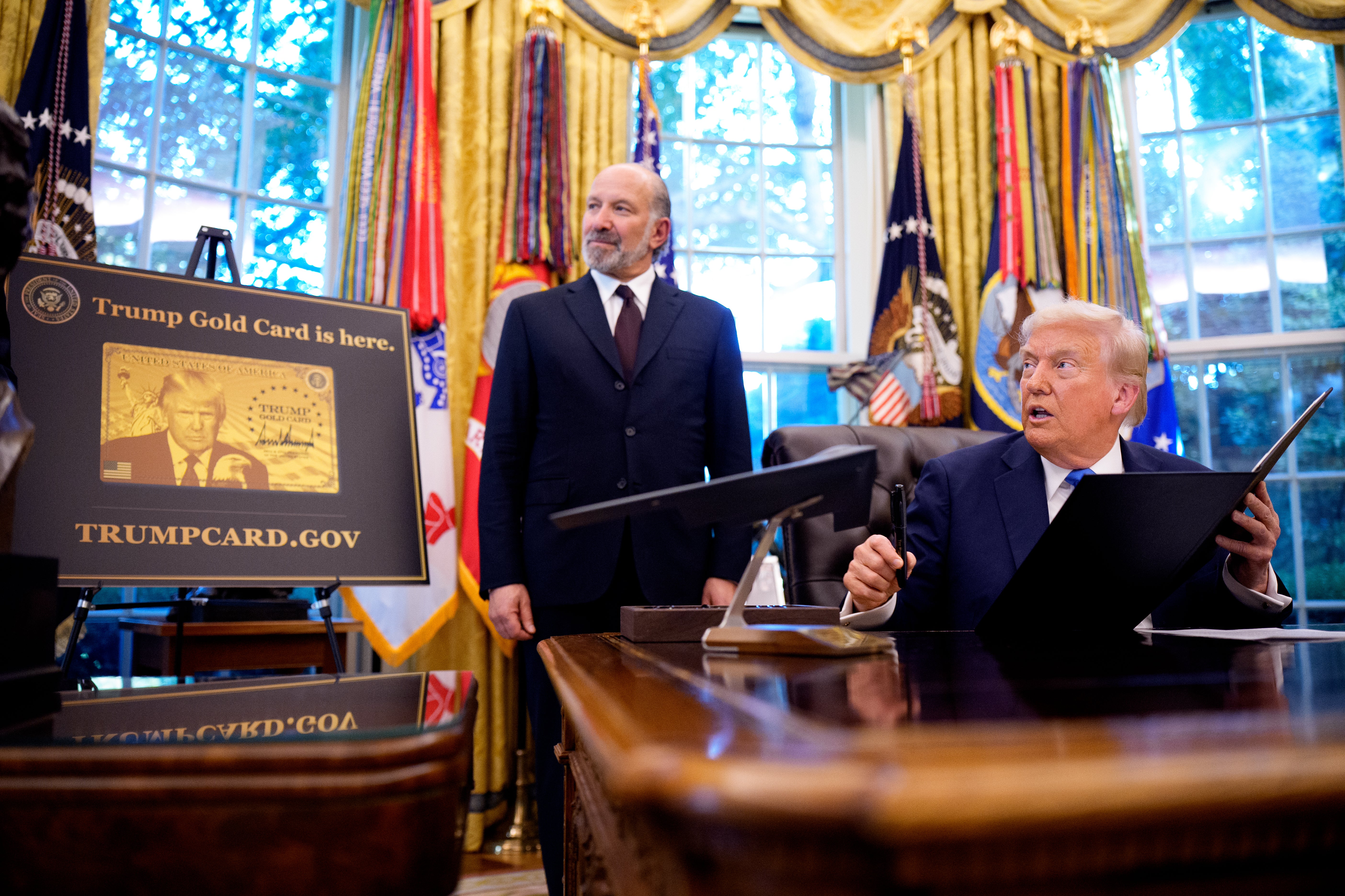 Trump has raised the cost of obtaining certain visas in the US as a way to restrict legal immigration pathways, including by introducing a Gold Card, which requires a $1 million investment (Getty)