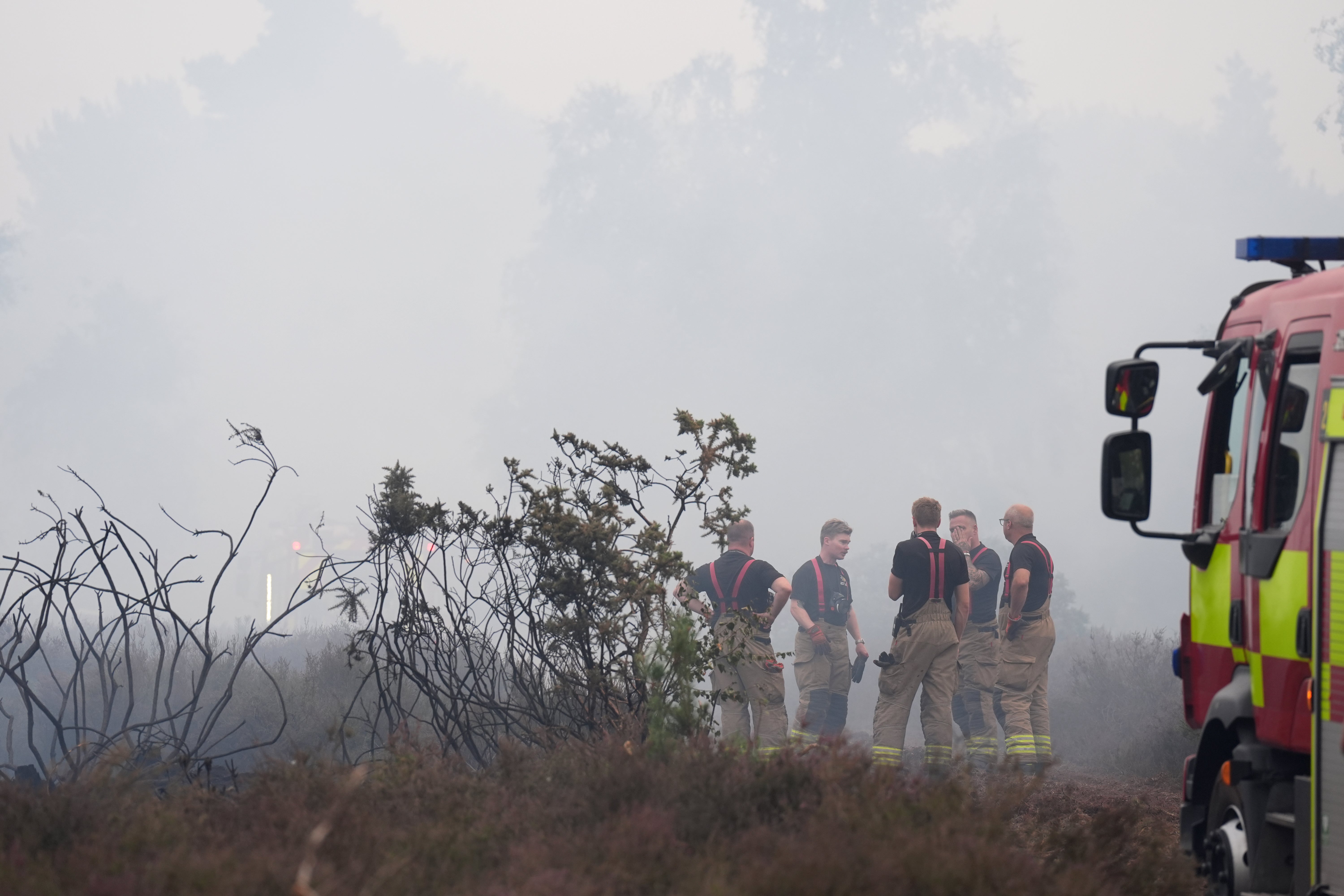 A major incident has been declared at a large heathland blaze (Joe Giddens/PA) (PA Wire)