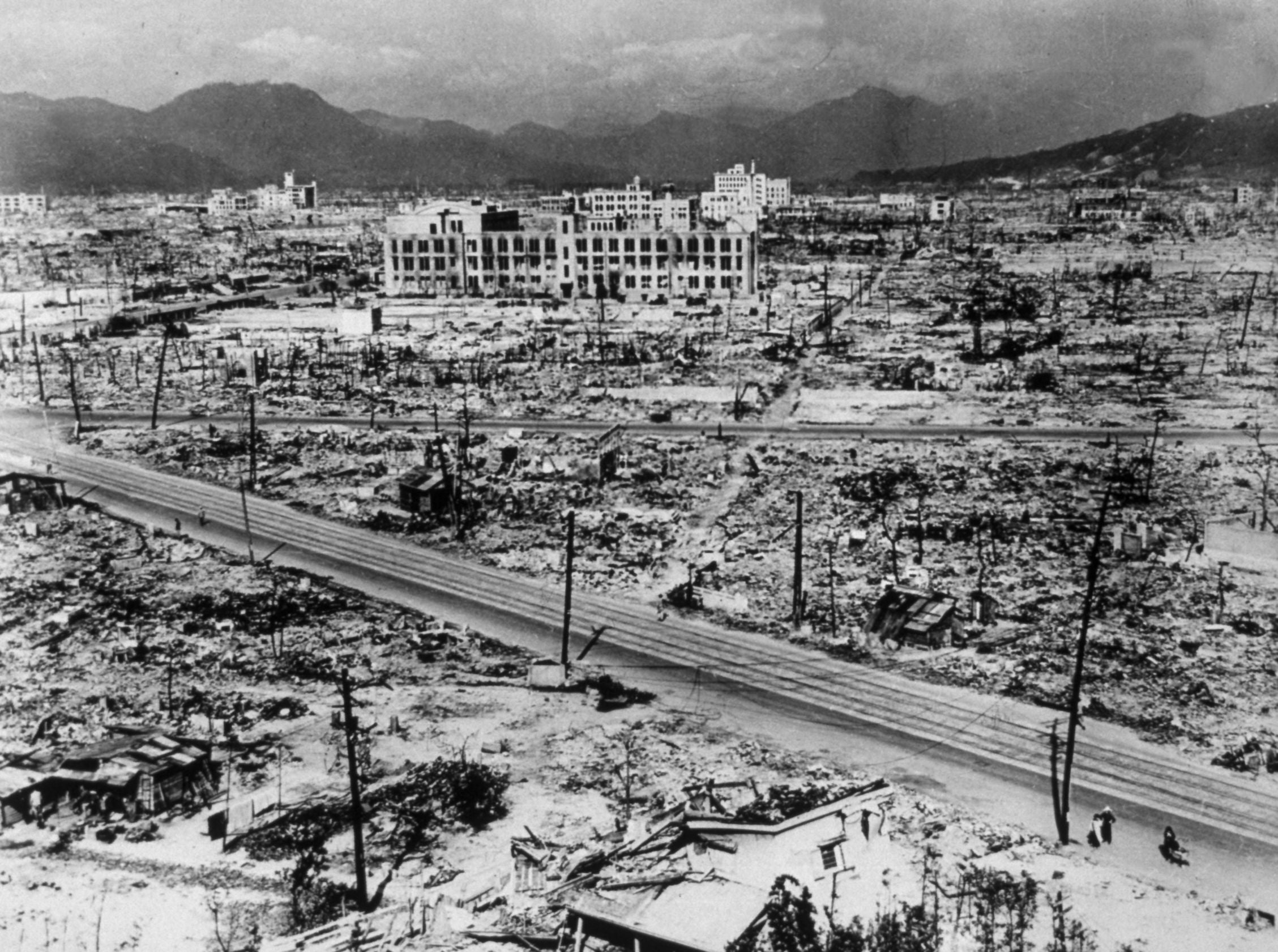 Atomic bomb damage in Hiroshima