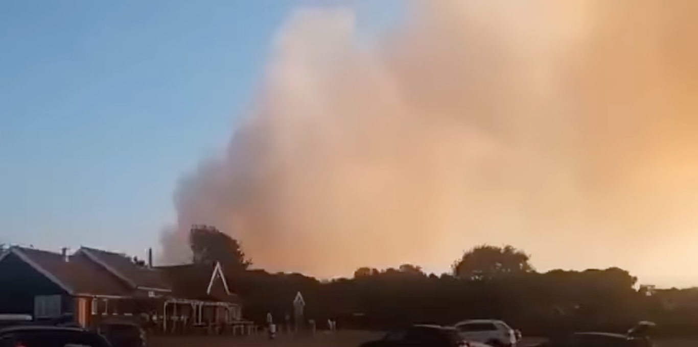 Major incident declared as firefighters battle large heathland blaze