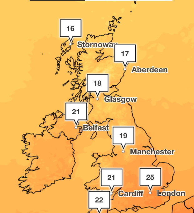 Saturday promises temperatures closer to average for this time of year (Met Office)