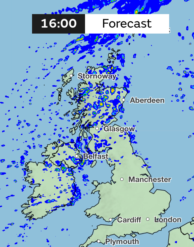 Some areas in Scotland will see up to 8mm of rainfall on Saturday (Met Office)