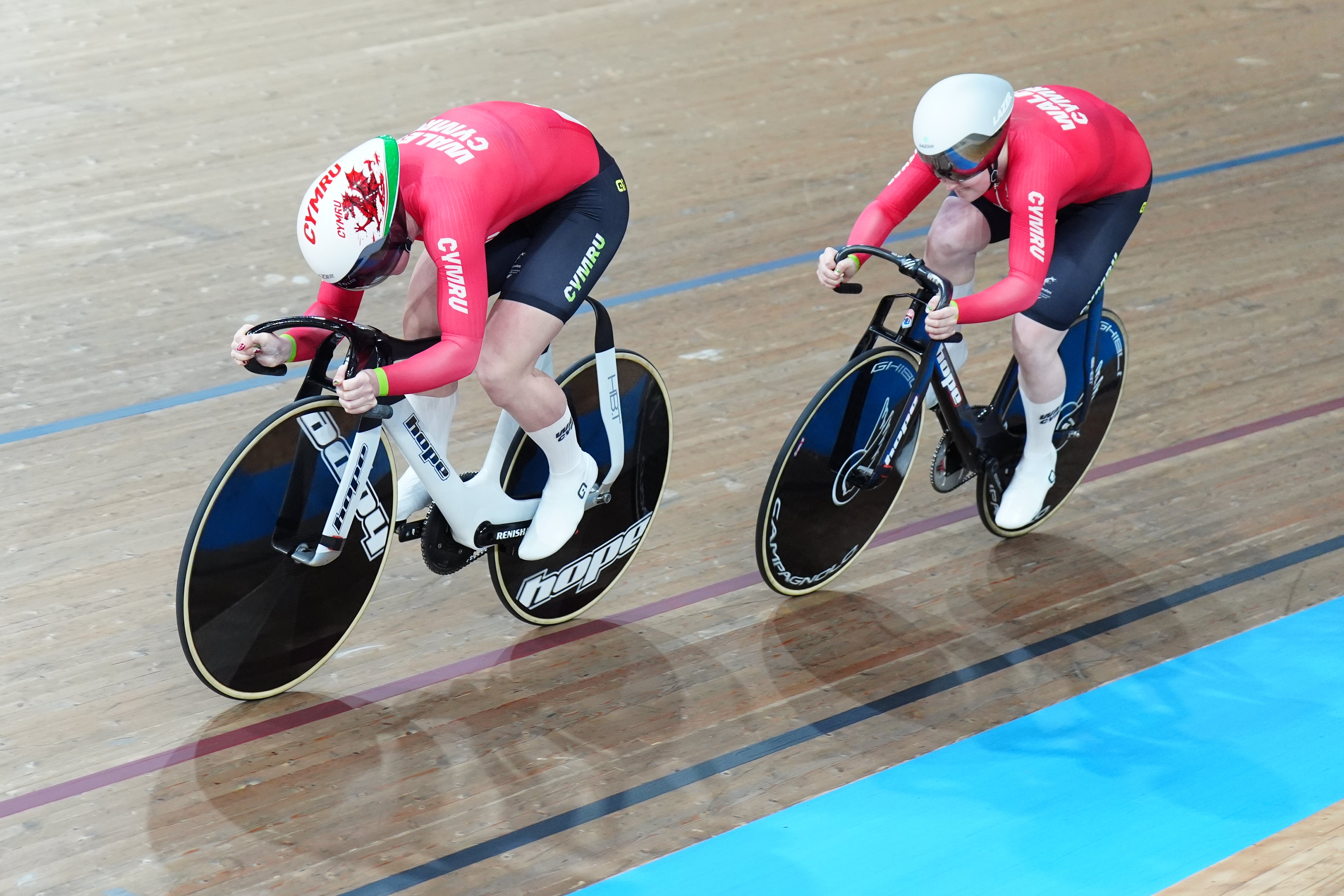 Wales took team sprint victory in Glasgow (PA)