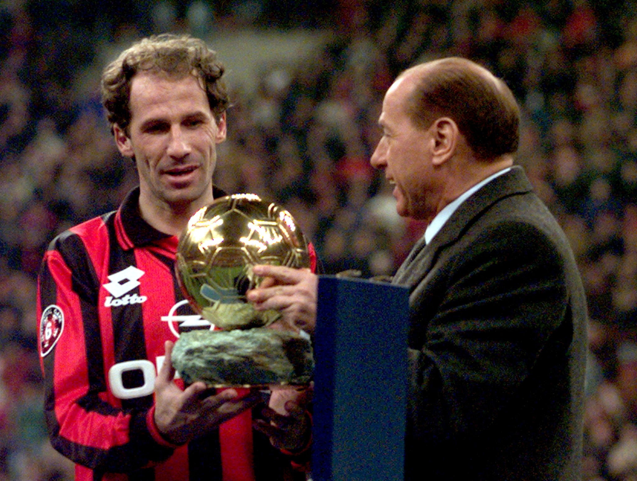 Franco Baresi (left) was an Italian icon