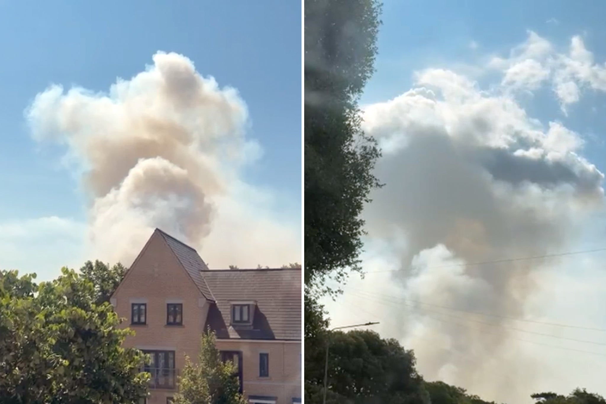 UK wildfires latest: Blaze breaks out in Essex as helicopter tackles &lsquo;unpredictable&rsquo; Suffolk fire