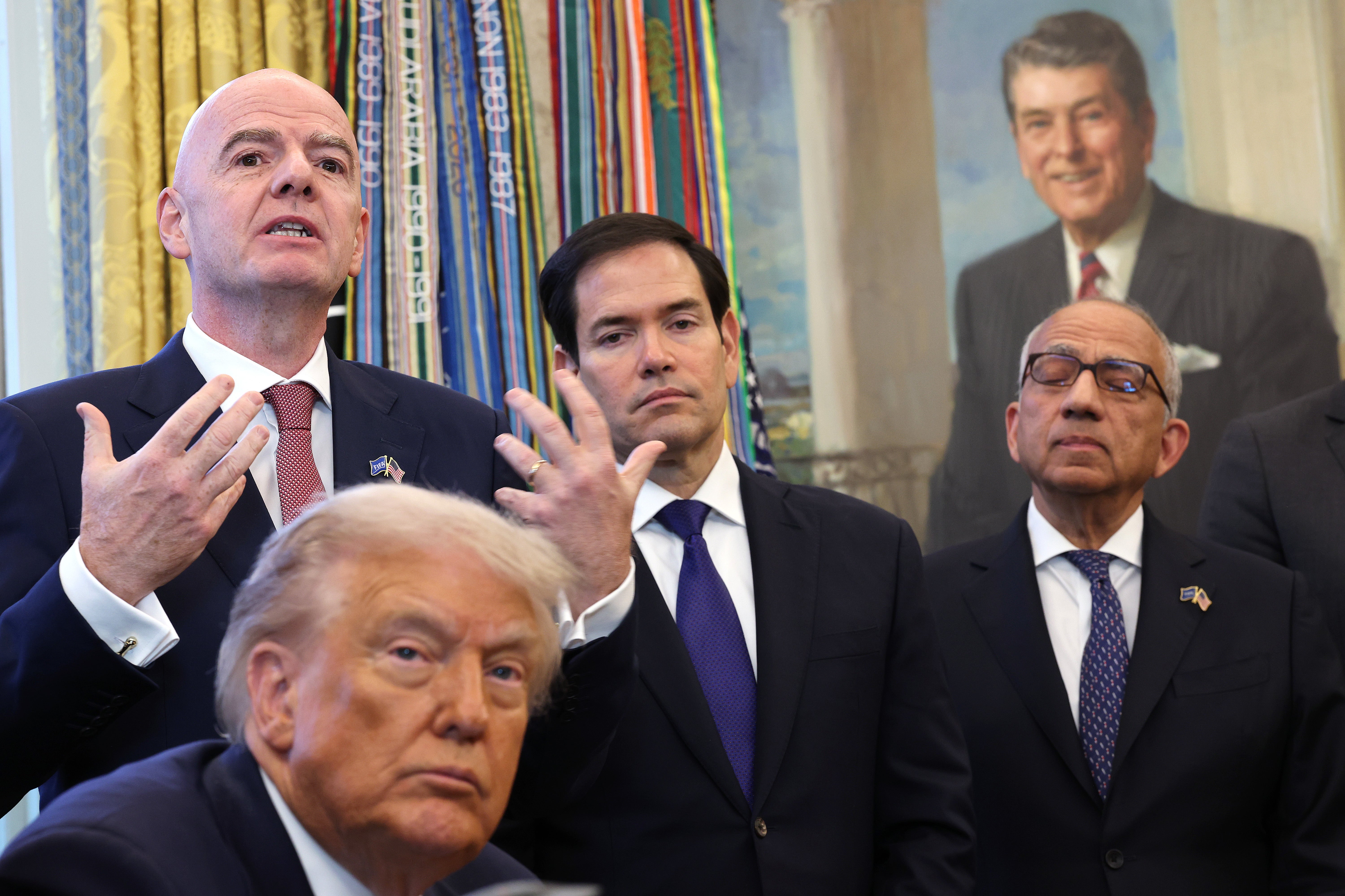Trump has backed Infantino after calls for the latter president to be ousted grew