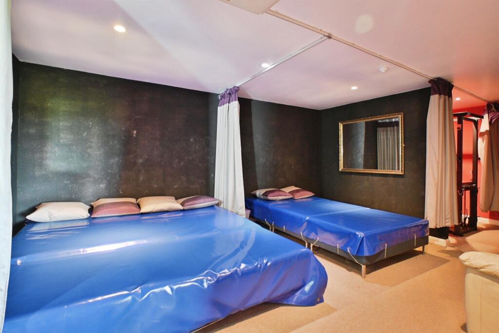 The pictures show a number of beds with plastic sheeting (William H Brown/Rightmove)