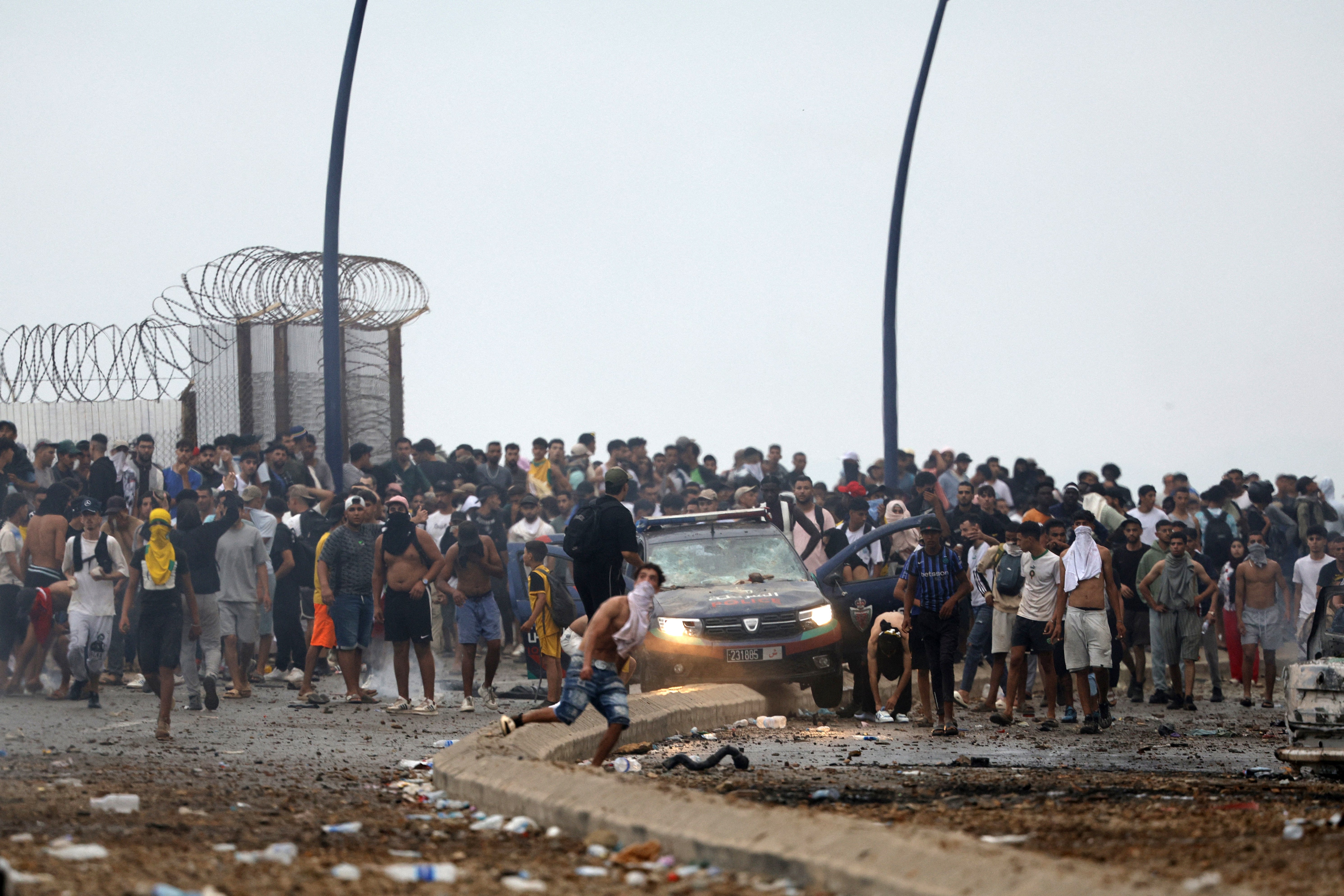 Thousands of migrants have crossed into the territory