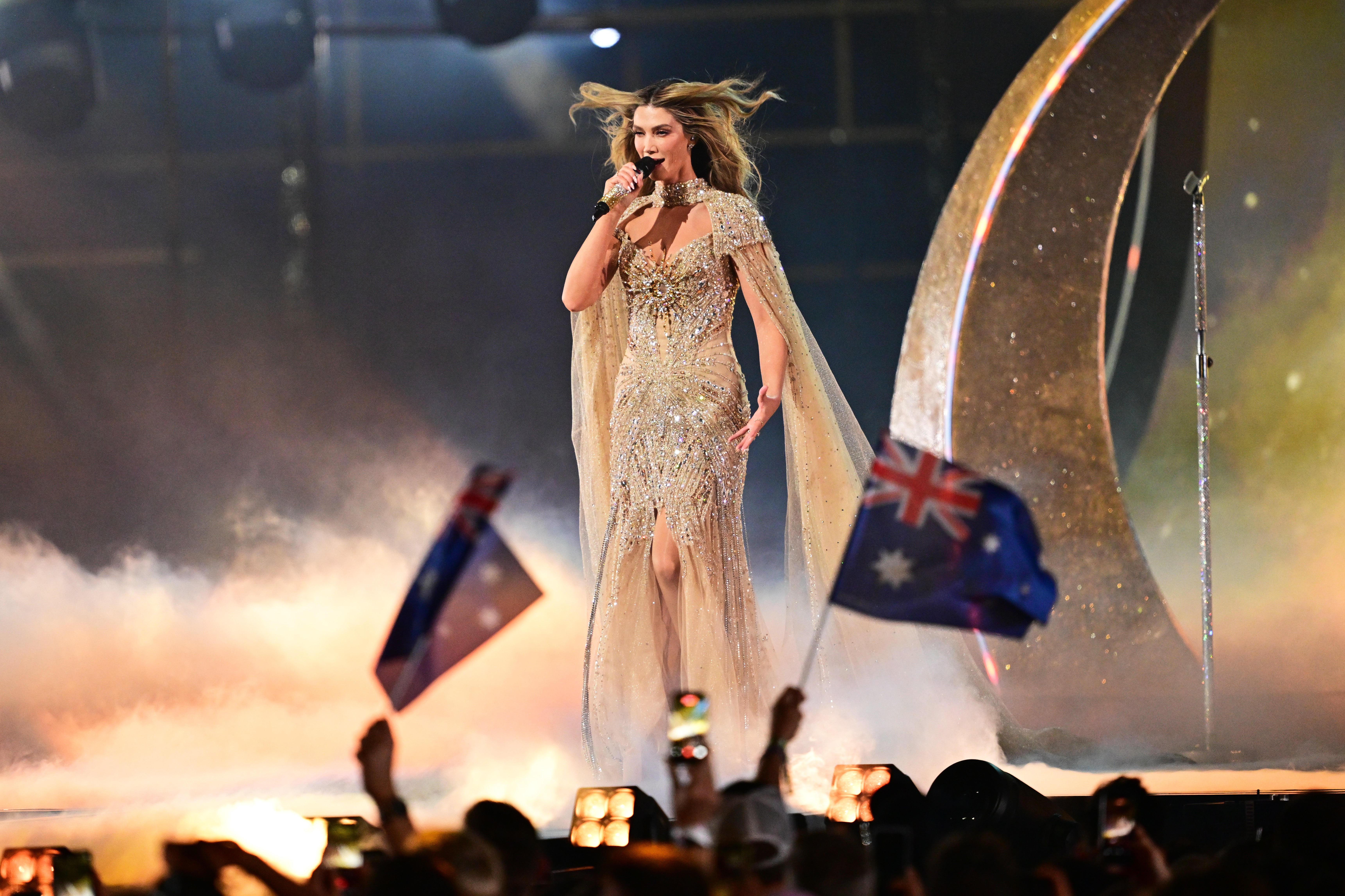 Golden Girl: Goodrem performs on behalf of Australia at the 2026 Eurovision Song Contest in Austria