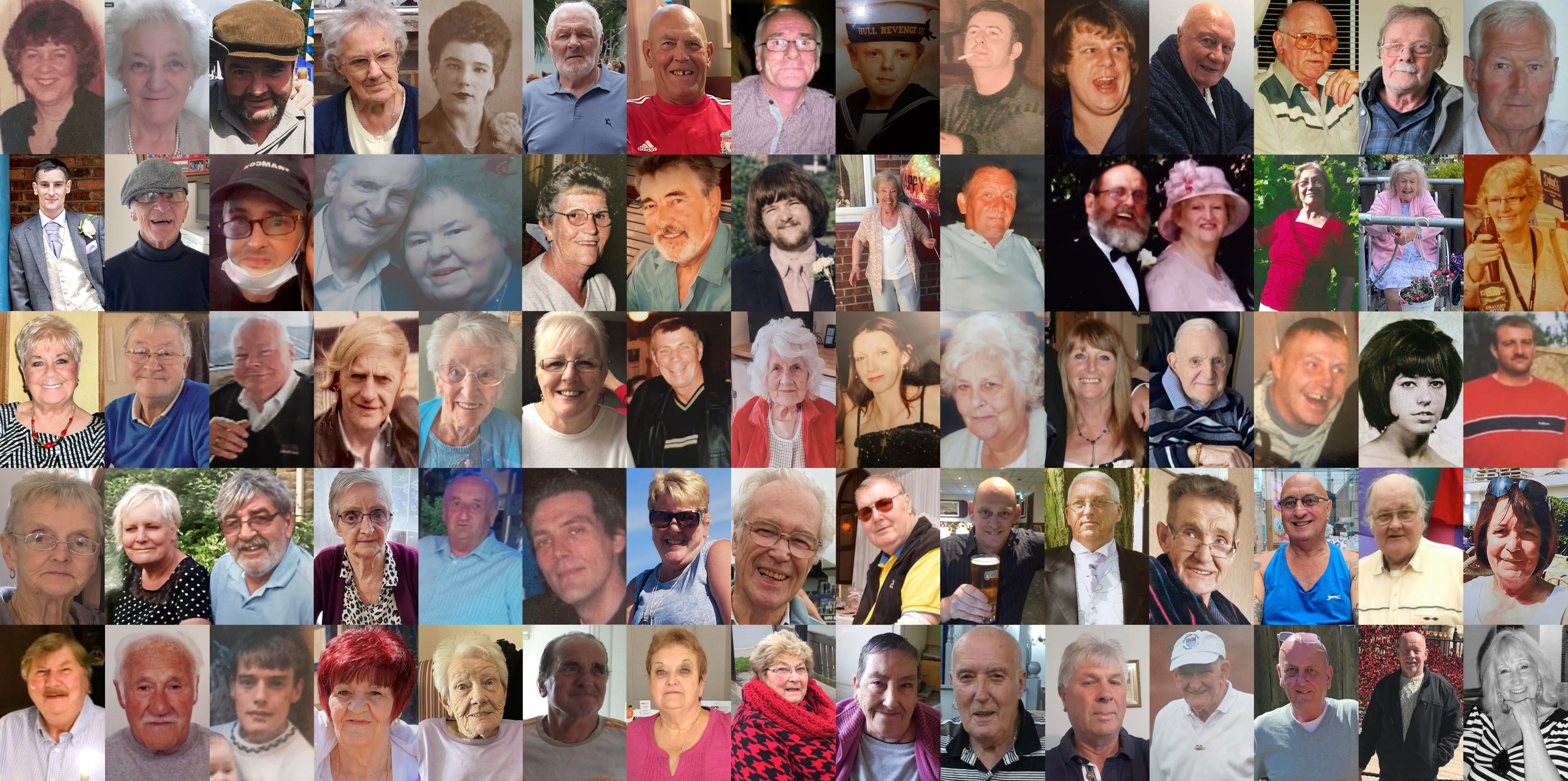 Composite of undated handout photos issued by Humberside Police of the victims: (top row, left to right) Anne Lillian Marshall, Annie Kendall, Anthony Neylon, Audrey Leach, Barbara Stockdale, Barry Clark, Brian Johnson, Colin Wainman, Craig Moses, Danny Middleton, Alan Chearman, Alan Endall, Albert Edward Owst, Alan Gray, and Andrew Murphy. (second row, left to right) Darren Laws, David Burton, Andrew Suffill, Dennis and Eileen Frazer, Dorothy Curtis, Gordon Smith, Graham Finn, Hazel Brown, Herbert Jimmy Porter, John and Christine Tibbles, Jean Collinson, Jessie Stockdale, and Joan Sparks. (third row, left to right) Joan Stark, John Booth, John Carlill, Jon Butler, Joyce Moulton, Julie Webb, Leslie Raymond Cawood, Lilian Carter, Lisa Urry, Margaret Ann Welsh, Margaret Ounsworth, Mark Hotham, Mark Meikleham, Marolyn Sissons, and Martin Sydney Sawyers. (fourth row, left to right) Mary Rhodes, Maureen and Keith Greensides, Maureen Graham, Michael Ellam, Michael Neal Andrew Hall, Muriel Winning, Norman Bridger, Patrick Spriggs, Paul Hemingway, Peter Moody, Raymond Bullough, Raymond Dagnall, Raymond Parker, and Rita Shaw. (bottom row, left to right) Ronaldo Coates, Roy Butler, Shane Atkinson, Shirley Welburn, Shirley Wright, Stephen Perrins, Susan Gorbutt, Susan Stone, Sylvia Osler, Terence Buck, Terence White, Thomas Anderson, Thomas Marritt, Tony Munro, and Valerie Chalkley. Funeral director Robert Bush has pleaded guilty at Hull Crown Court to 30 counts of preventing a lawful and decent burial over bodies found at his business, Legacy Funeral Directors, in 2024. Issue date: Thursday April 2, 2026. (PA)