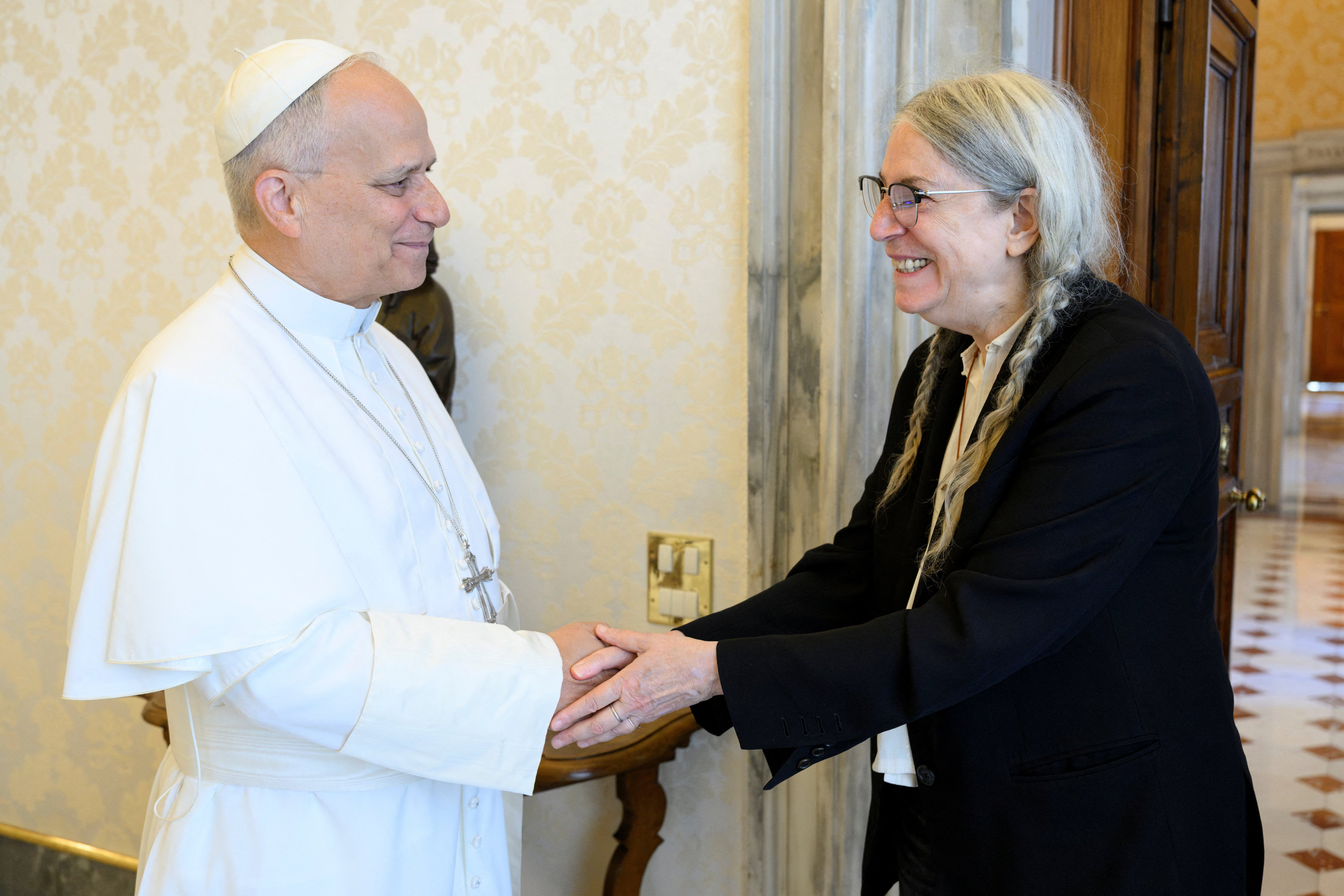Rock legend Patti Smith admits she was &lsquo;giddy&rsquo; meeting Pope Leo
