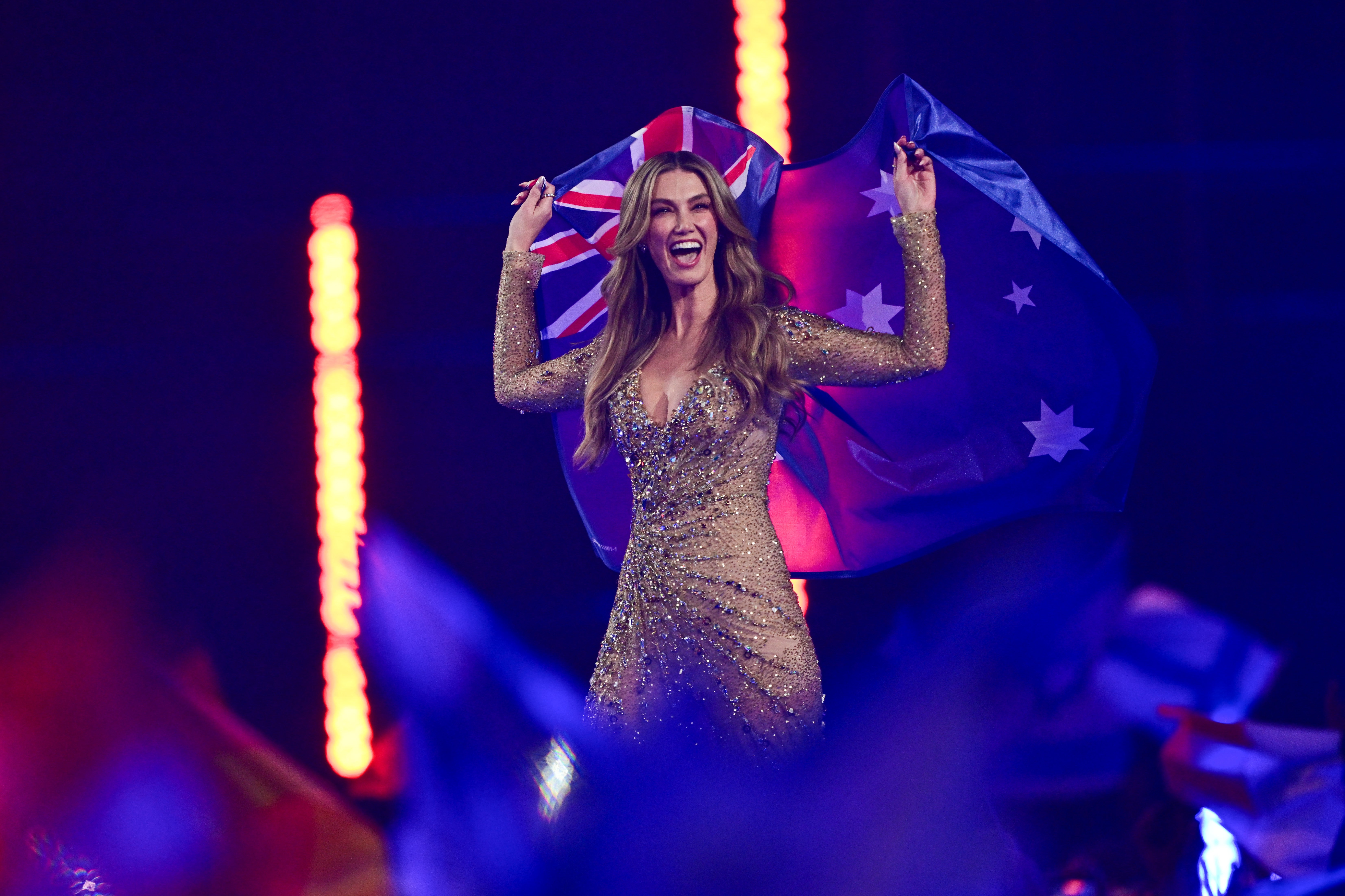 Delta Goodrem at Eurovision in May 2026