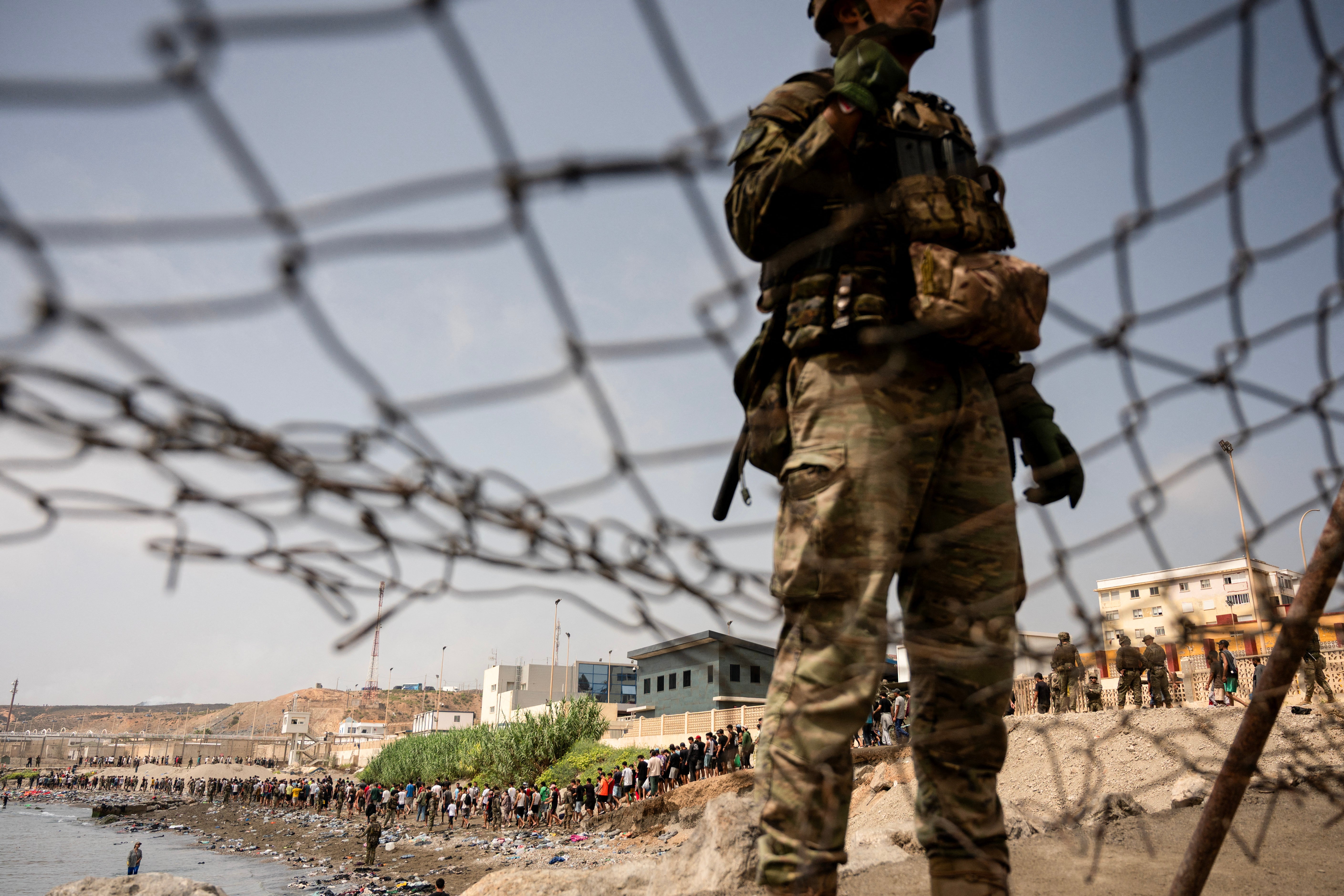 Many of the migrants have been sent back after the border breach