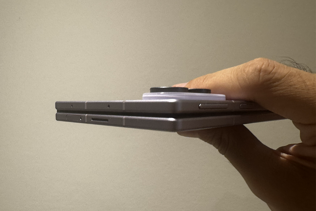 It's fairly thin, although not quite as thin as the Z Fold 8 Ultra (Alex Lee/The Independent)