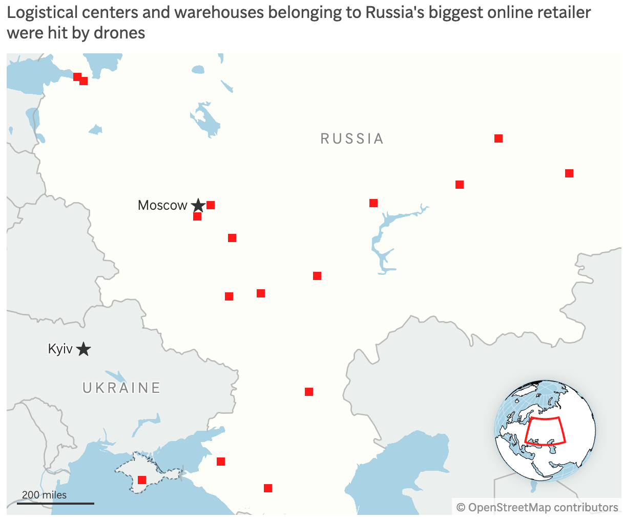 Ukraine strikes Wildberries sites in Russia and annexed Crimea